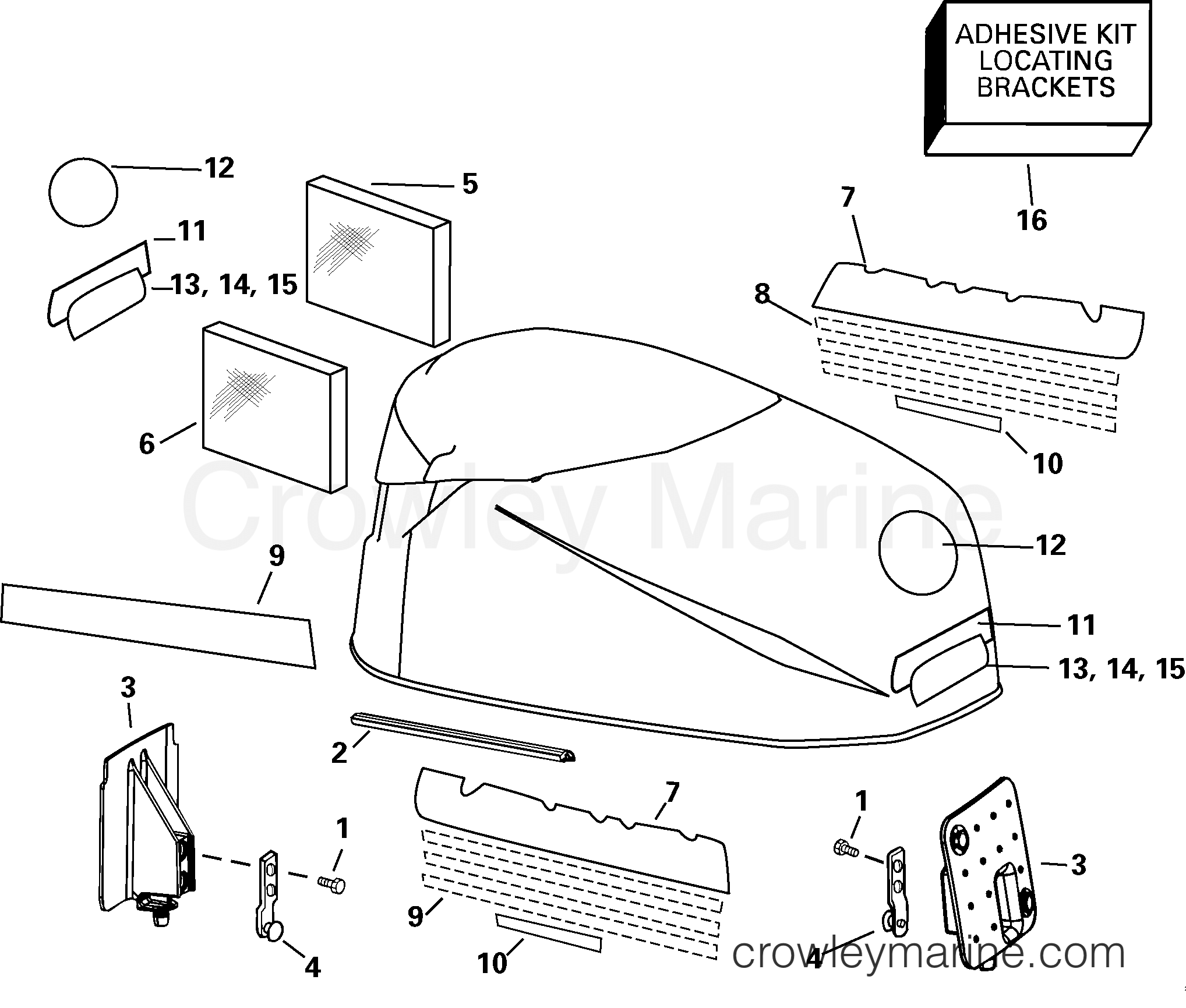 2002 Outboard 115 - E115FPLSNF - ENGINE COVER
