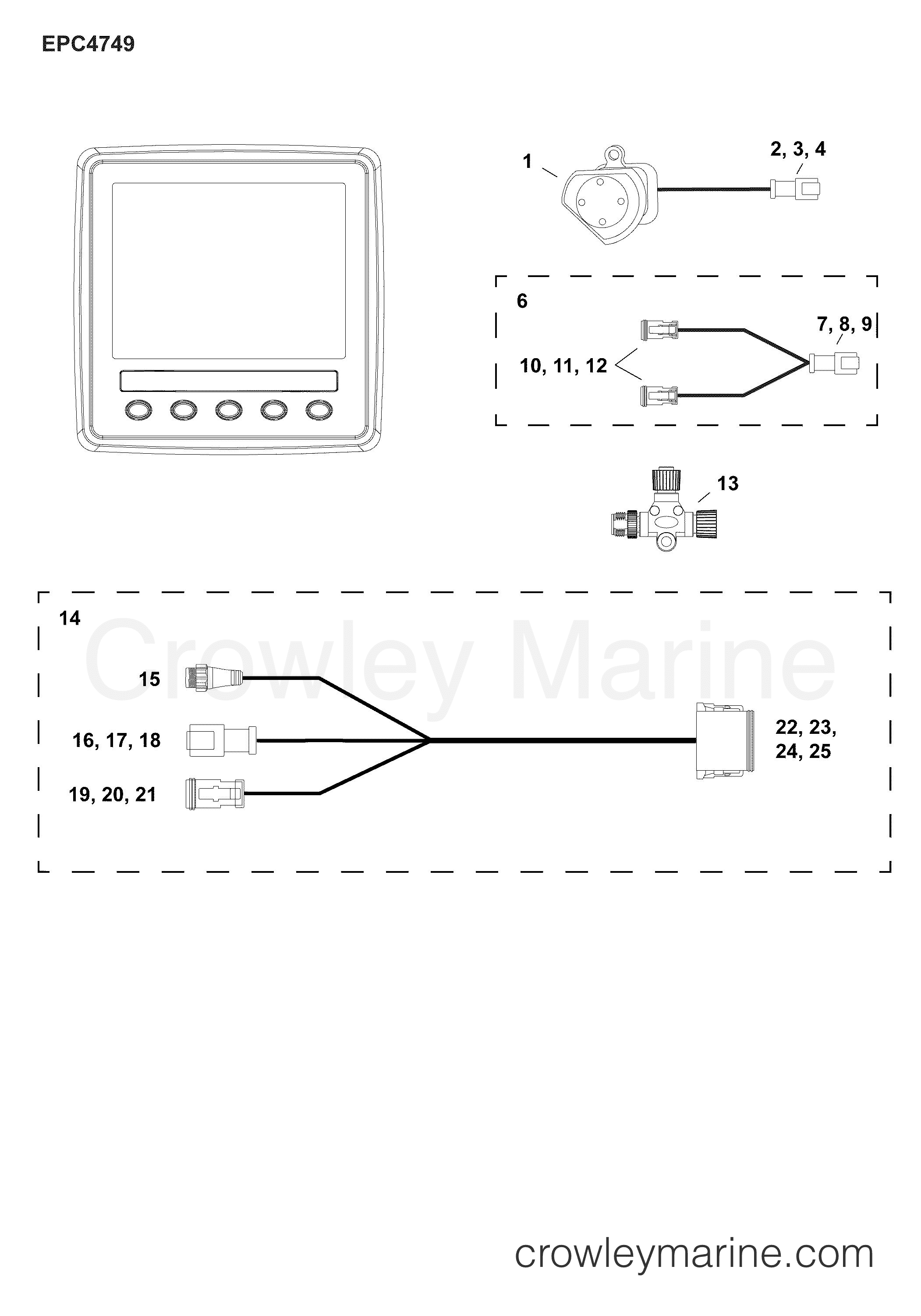 2013-2015 Rigging E-TEC G2 - INSTRUMENTS/RIGGING - ICON DIGITAL DISPLAY 3.5C