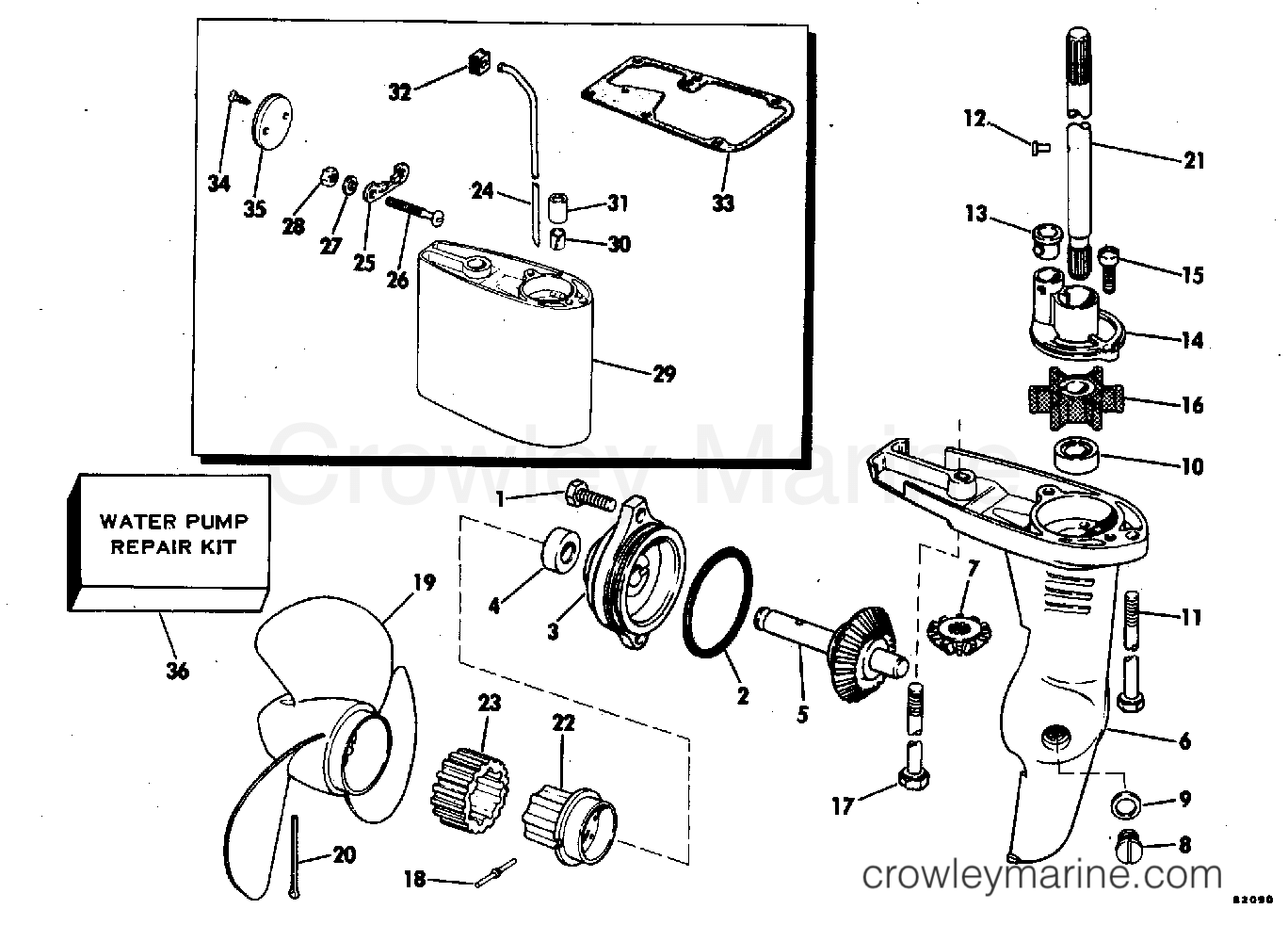 1981 Outboard 2 - J2RCIB - GEARCASE