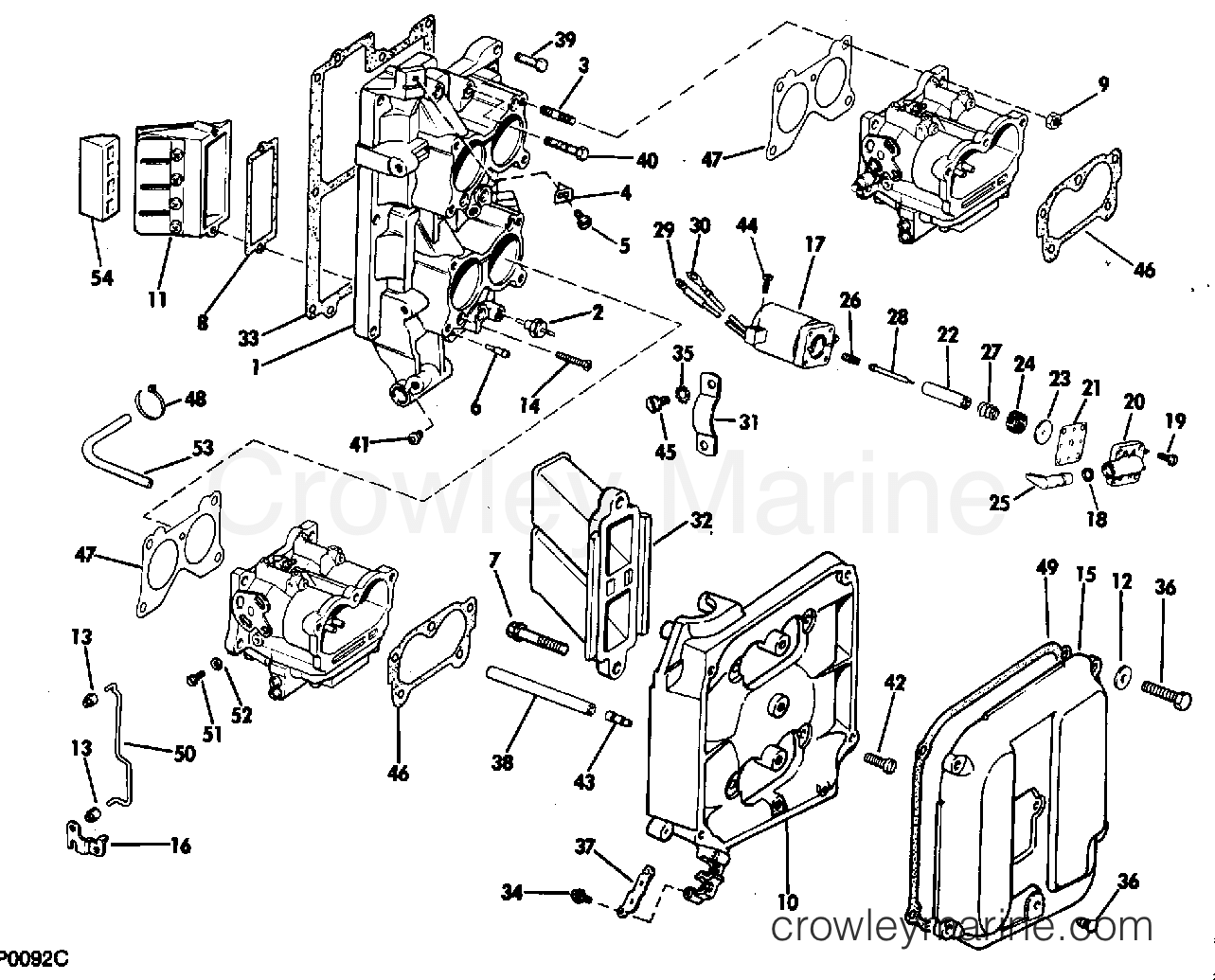 1983 Outboard 90 - J90MLCTE - INTAKE MANIFOLD