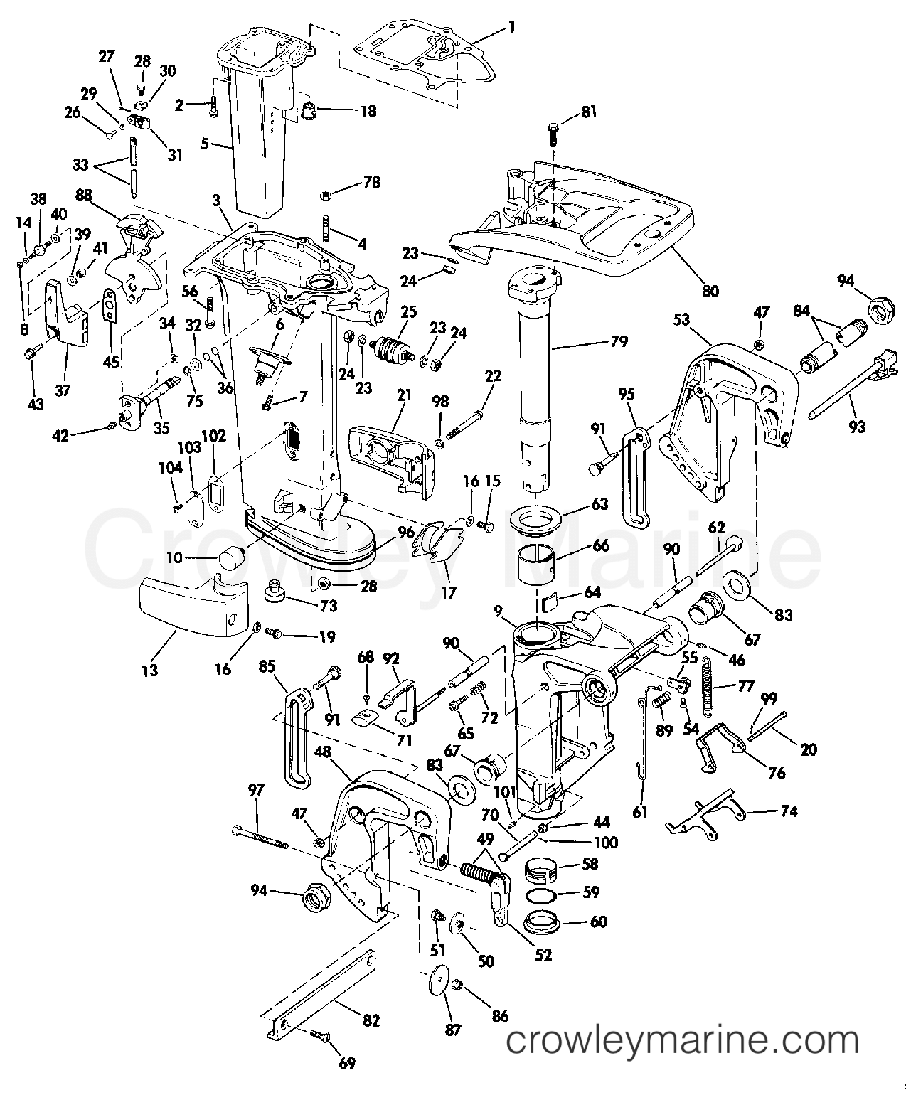 1987 Outboard 28 - J28ESLCUC - MIDSECTION