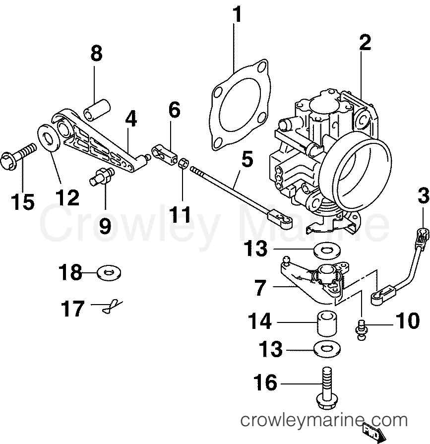 2005 Outboard 60 - BJ60PL4SOA - THROTTLE BODY
