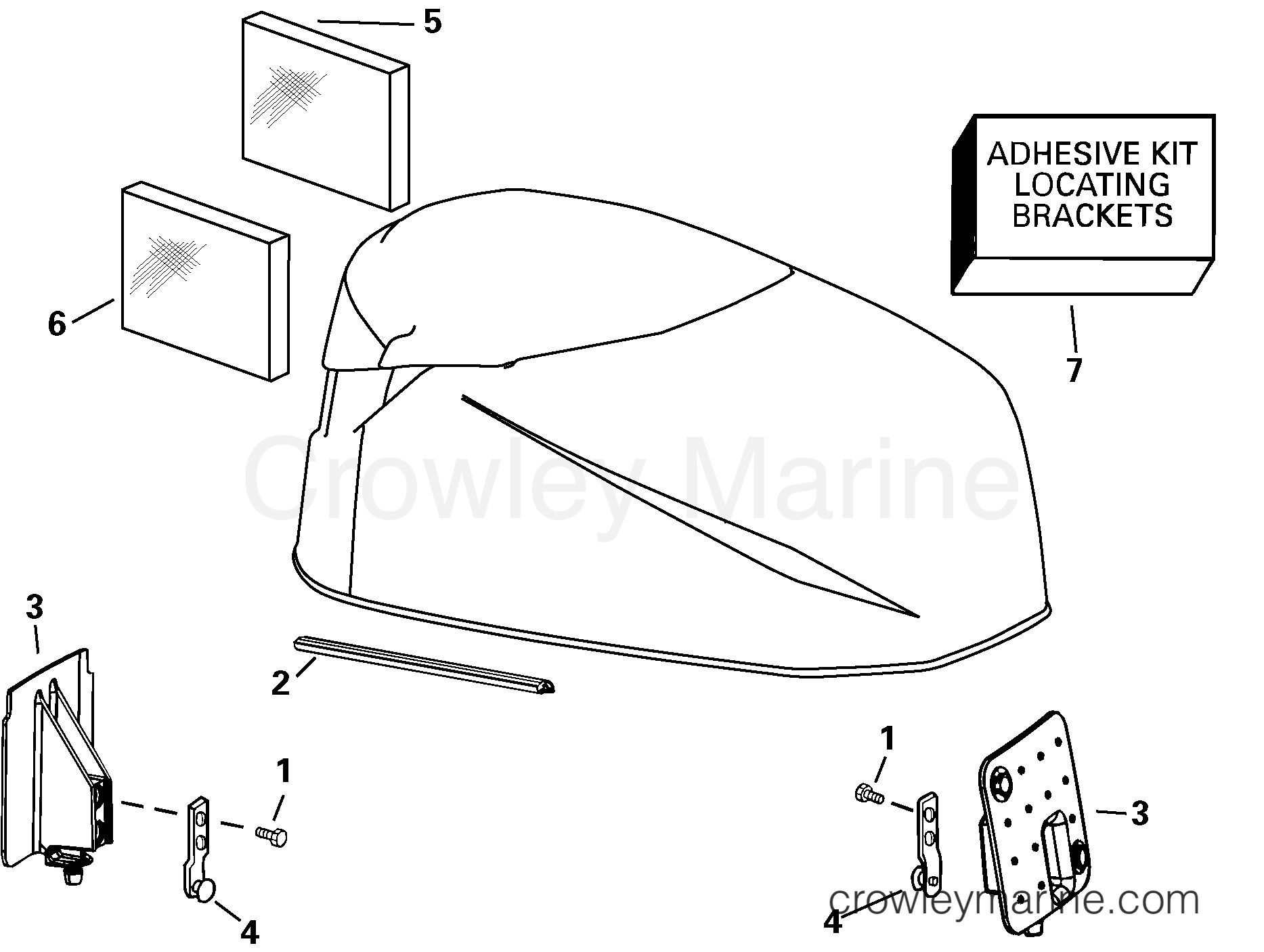 2003 Outboard 115 - E115FPLSTB - ENGINE COVER