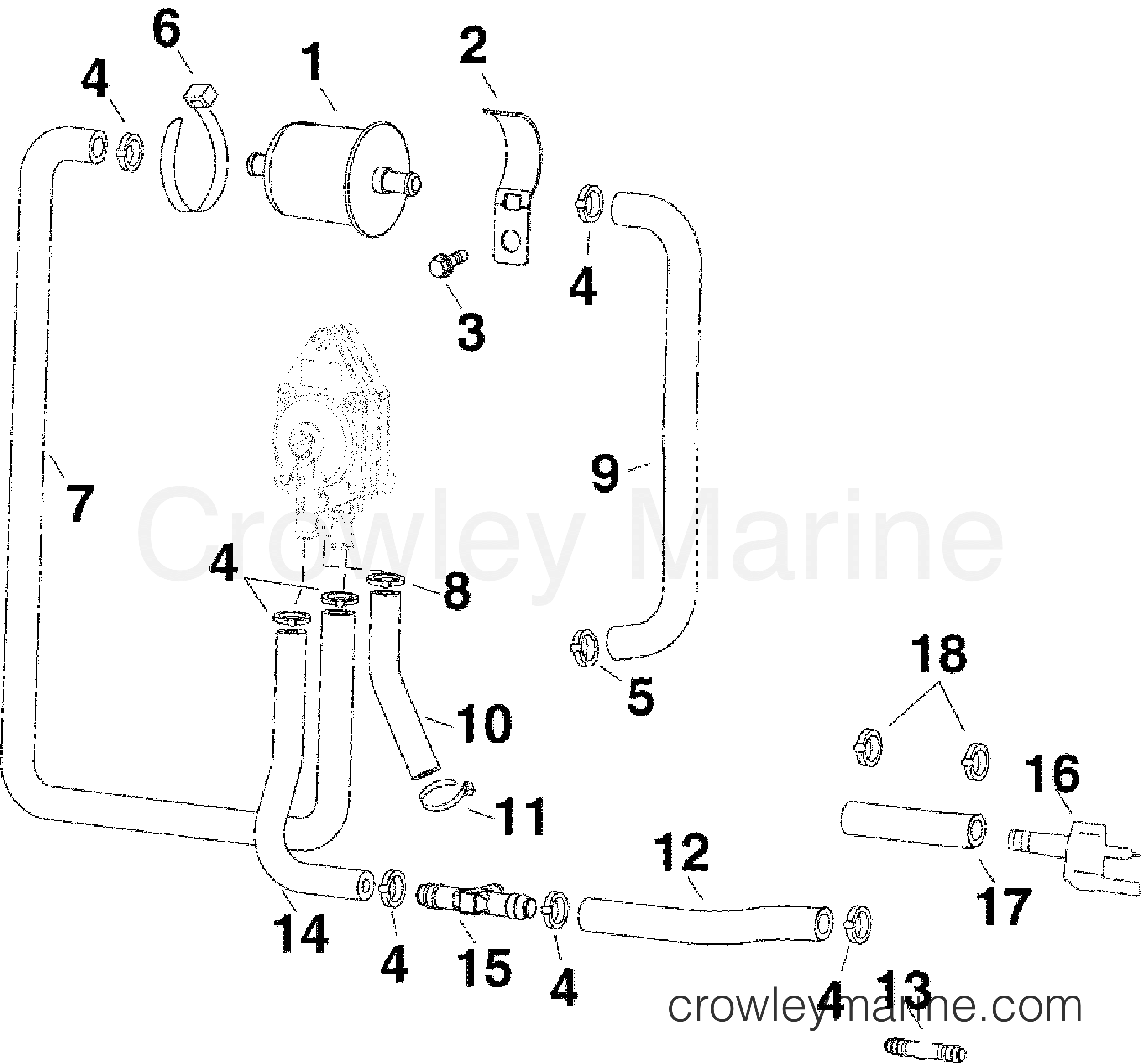 2006 Outboard 40 - E40DRLSDA - FUEL FILTER
