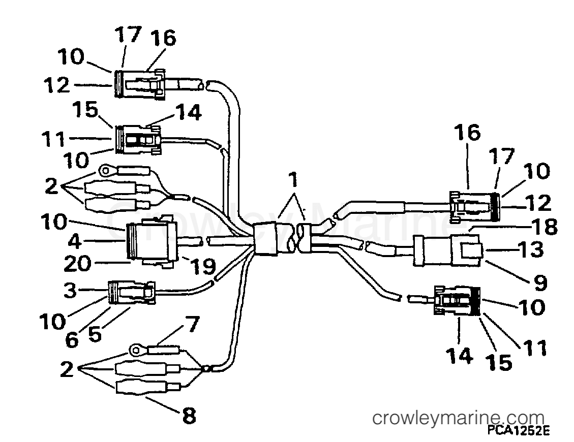INSTRUMENT CABLE 1997 Johnson Outboards 55 HJ55WMLZ Crowley Marine
