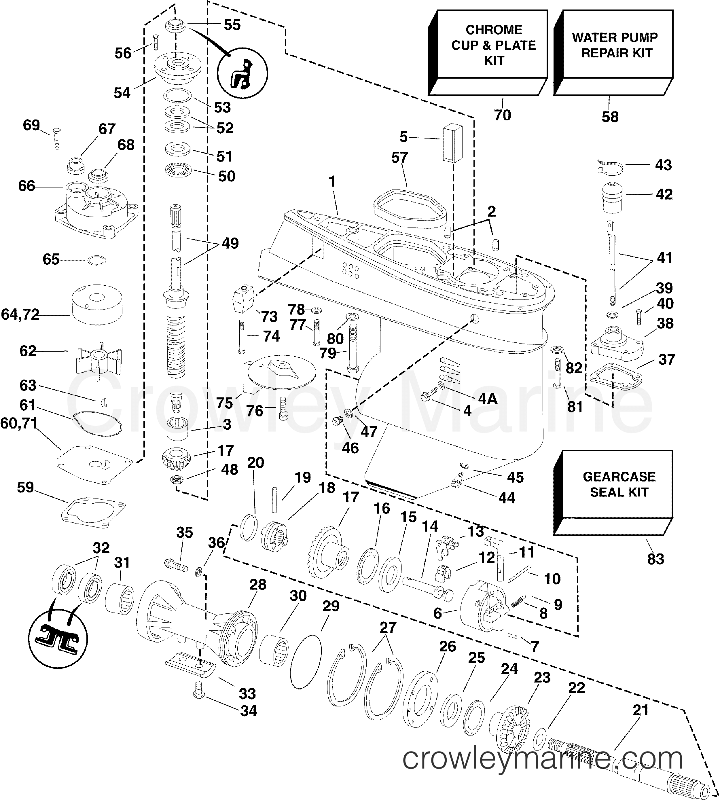 2006 Outboard 40 - E40DRLSDA - GEARCASE