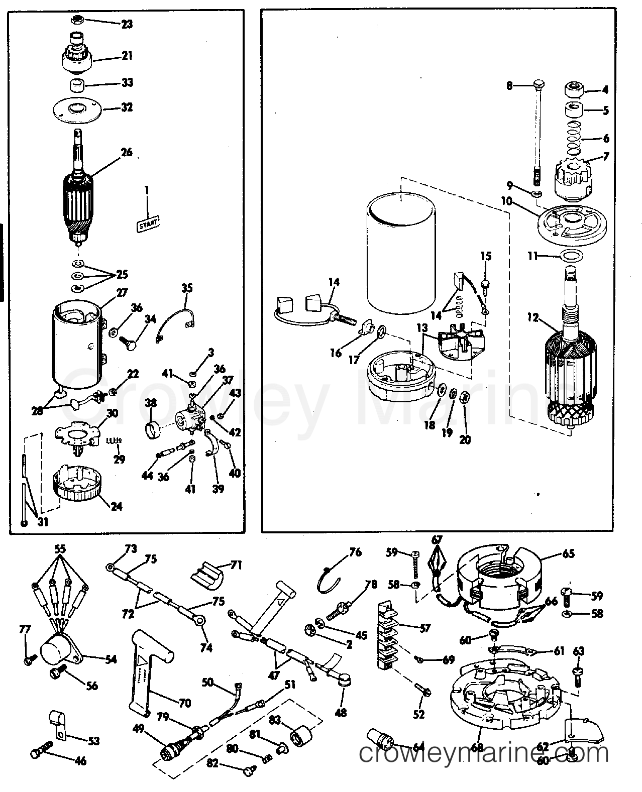 1982 Rigging Accessories - Electrical System - ELECTRIC START KIT 55