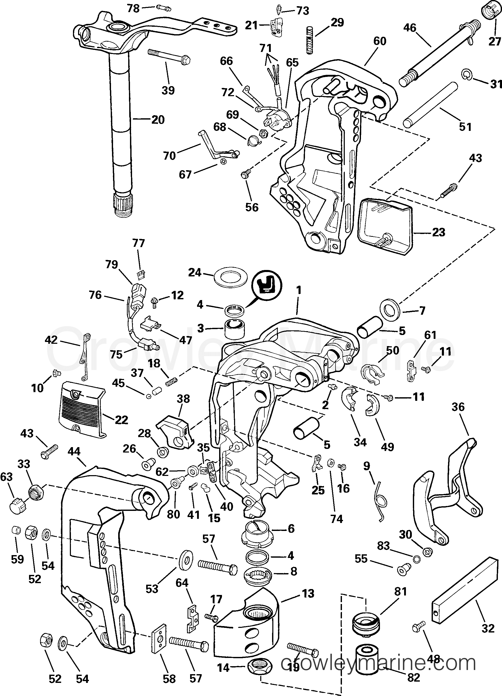 2005 Outboard 115 - J115GLSOB - MIDSECTION