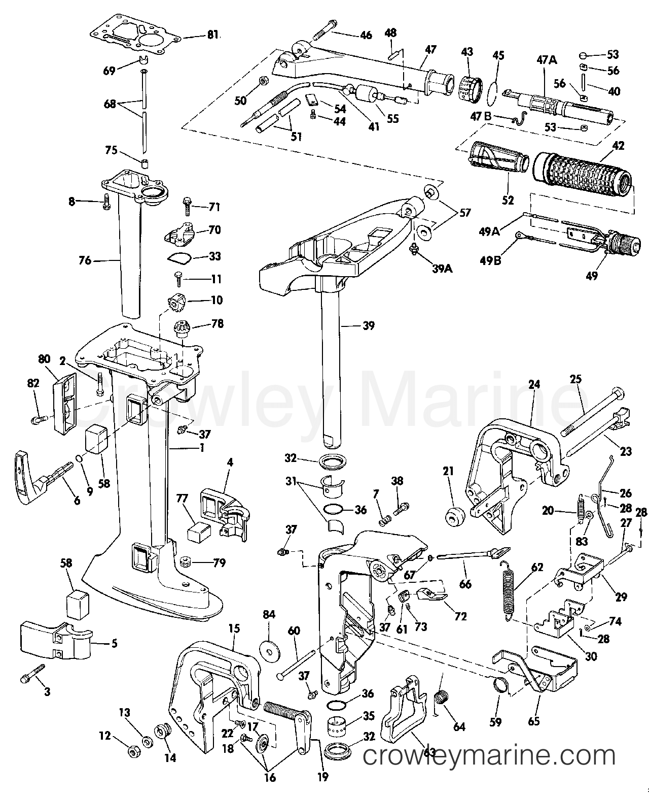 1986 Outboard 4 - J4RDHCDE - MIDSECTION