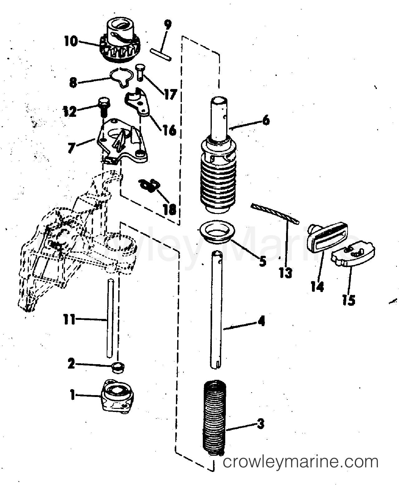 1973 Outboard 6 - 6RL73S - REWIND STARTER