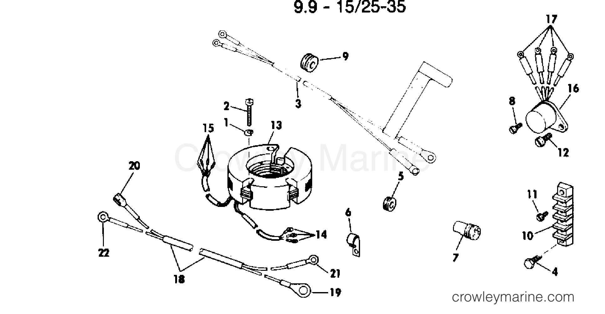 1979 Rigging Parts Accessories - Electrical System - BATTERY CHARGING KIT 9.9 - 15/25 - 35
