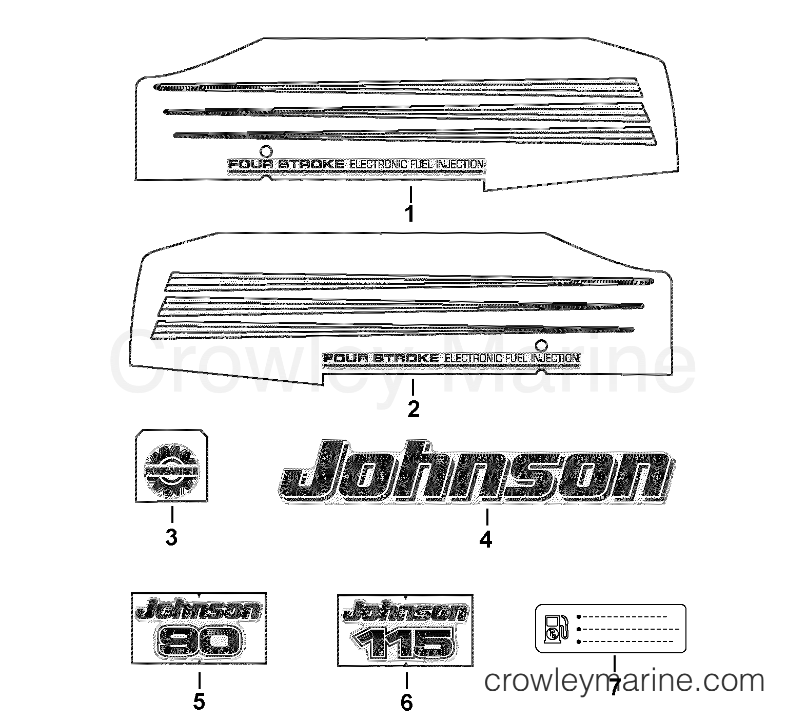 2004 Outboard 115 - BJ115X4SRC - DECALS
