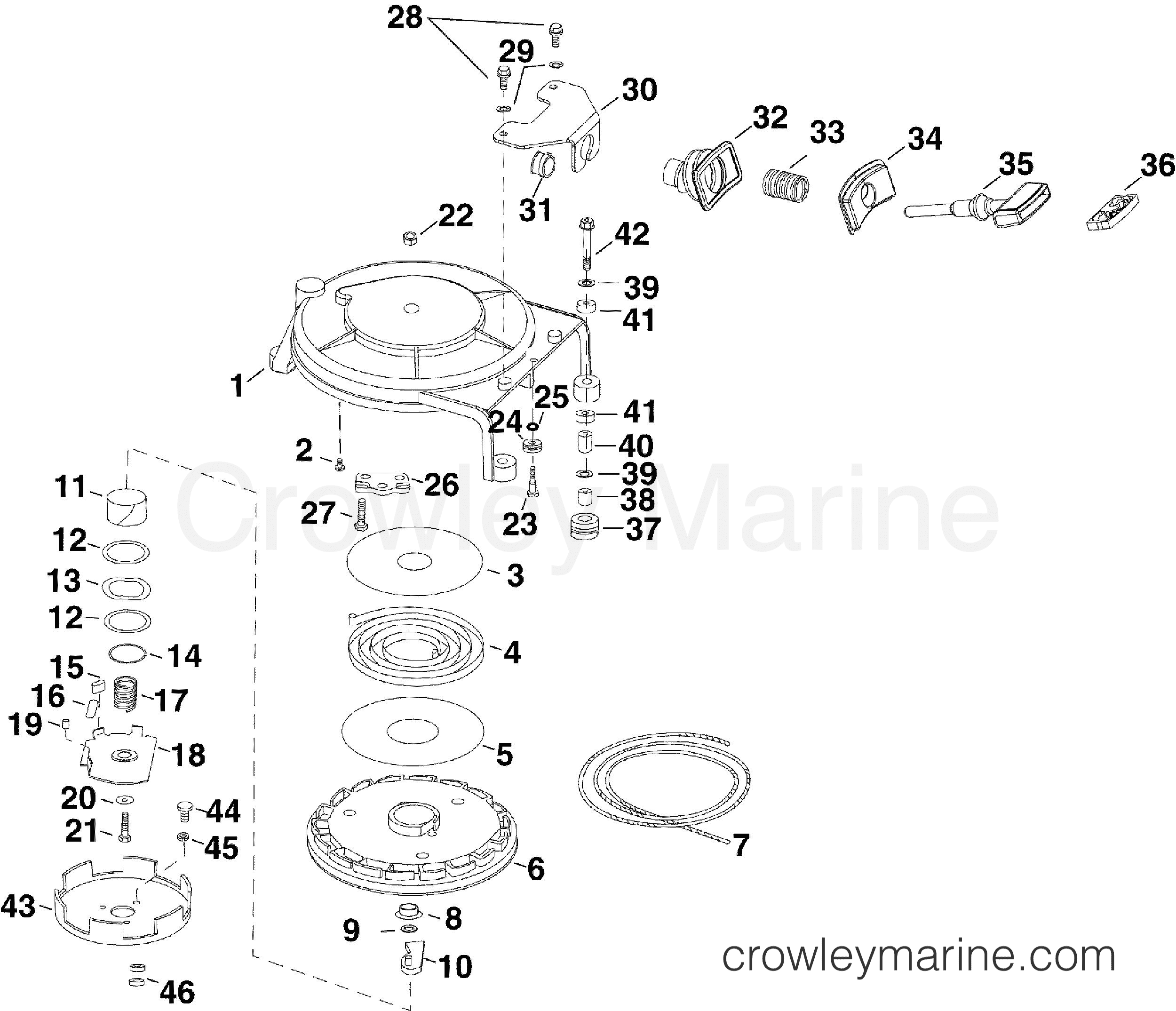AB Outboard 40 - E40DRMLABA - RECOIL STARTER