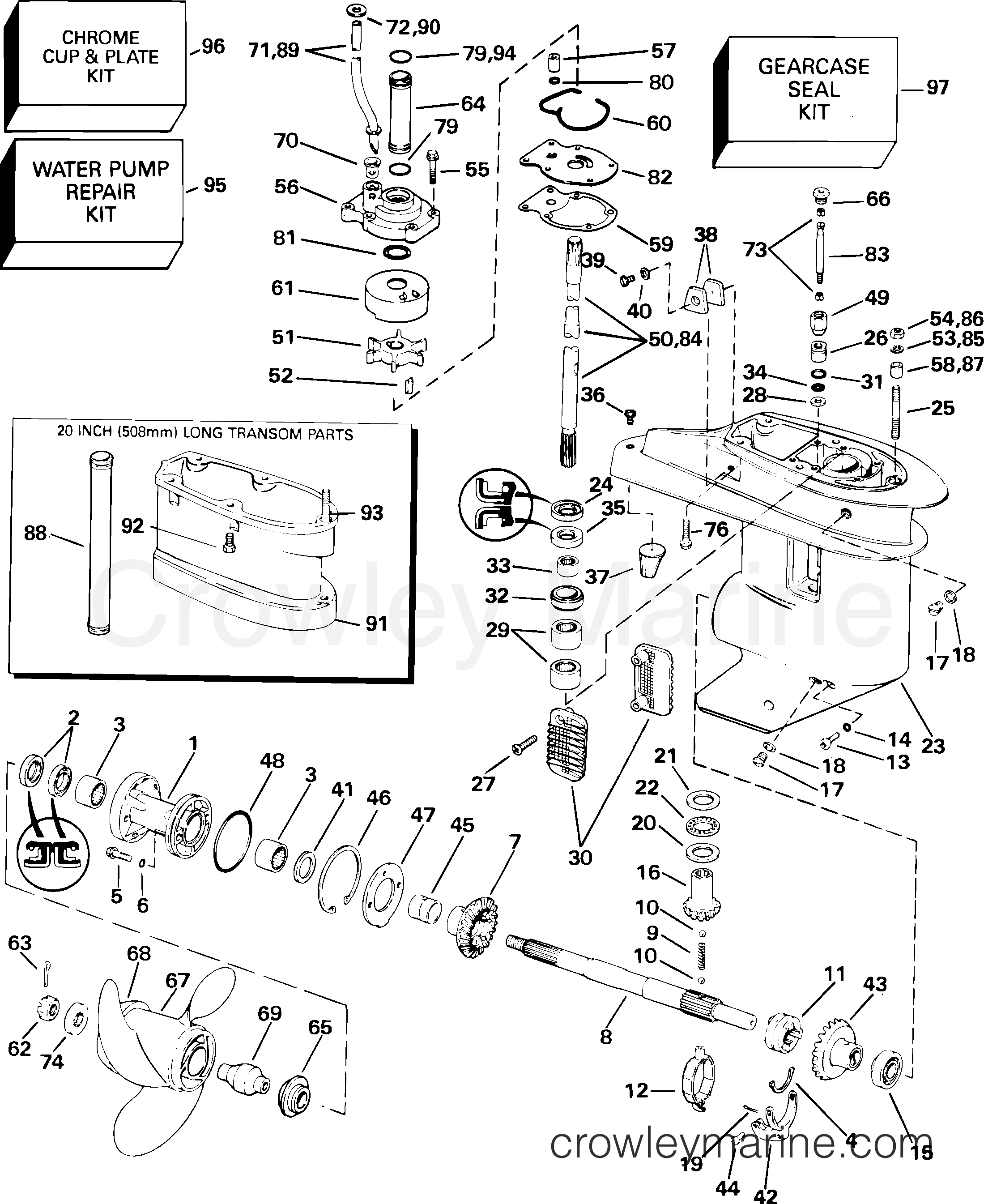 2003 Outboard 30 - J30RLSTB - GEARCASE