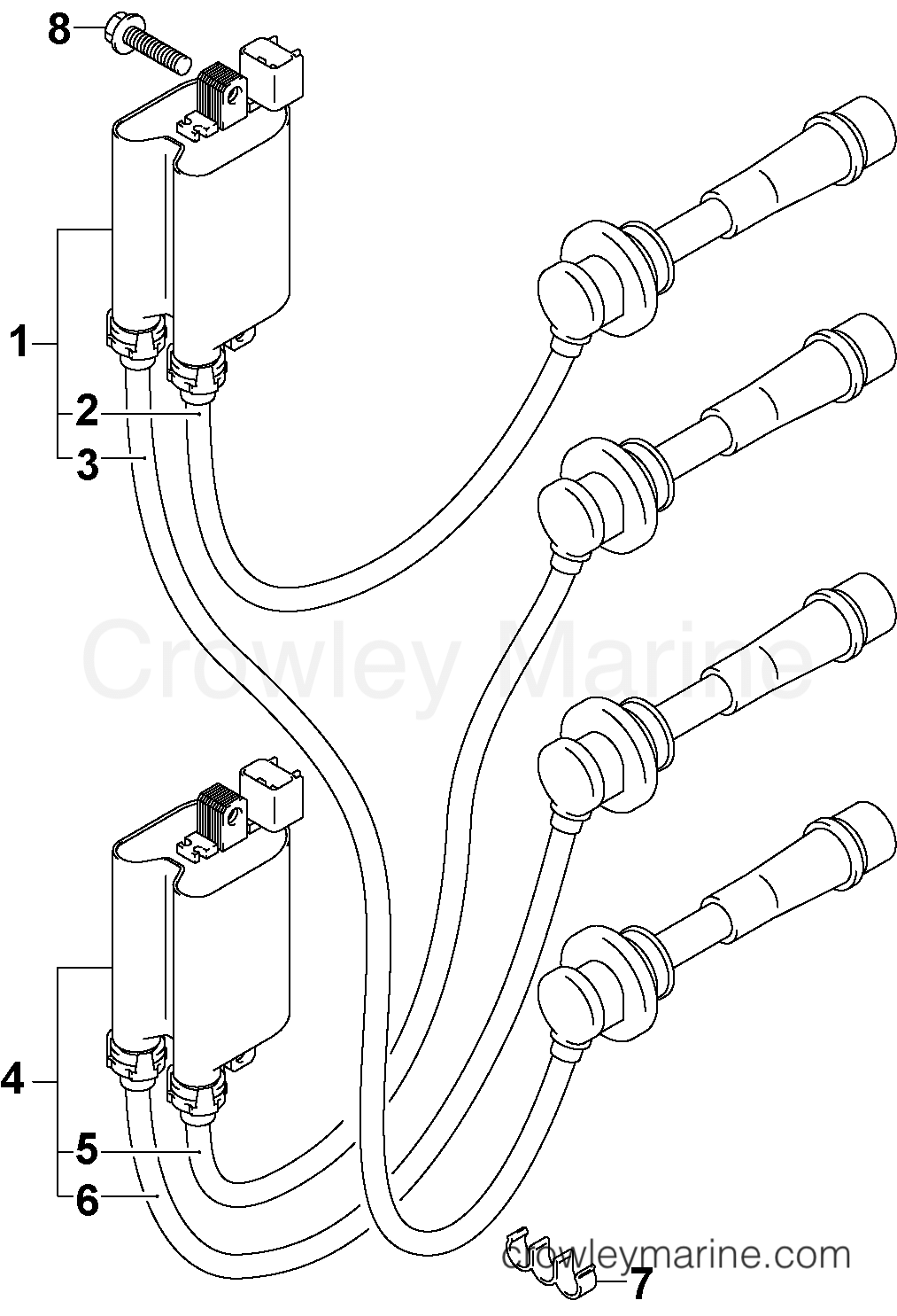 IGNITION COIL 2003 Johnson Outboards 115 J115PL4STS Crowley Marine