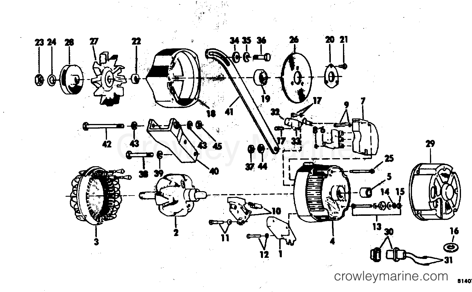 1982 Stern Drive 3.8 - 384SPMCCNC - ALTERNATOR GROUP