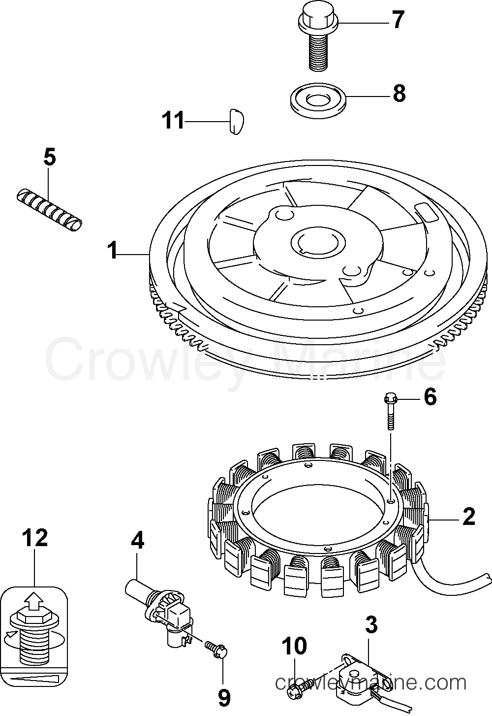 2004 Outboard 90 - BJ90PL4SRC - FLYWHEEL