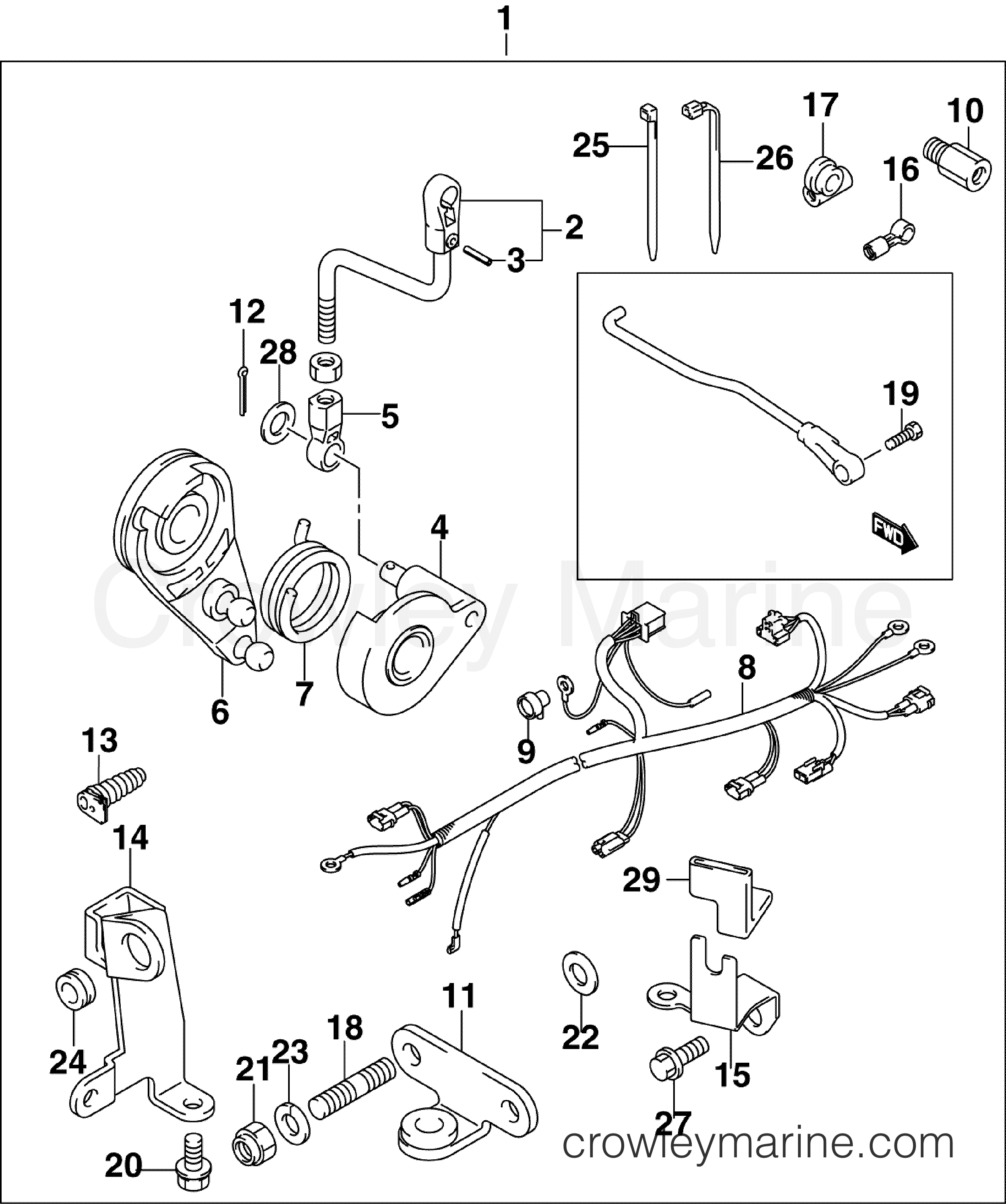 2006 Outboard 10 - J10RL4SDM - REMOTE CONTROL CONVERSION KIT (ACCESSORY)