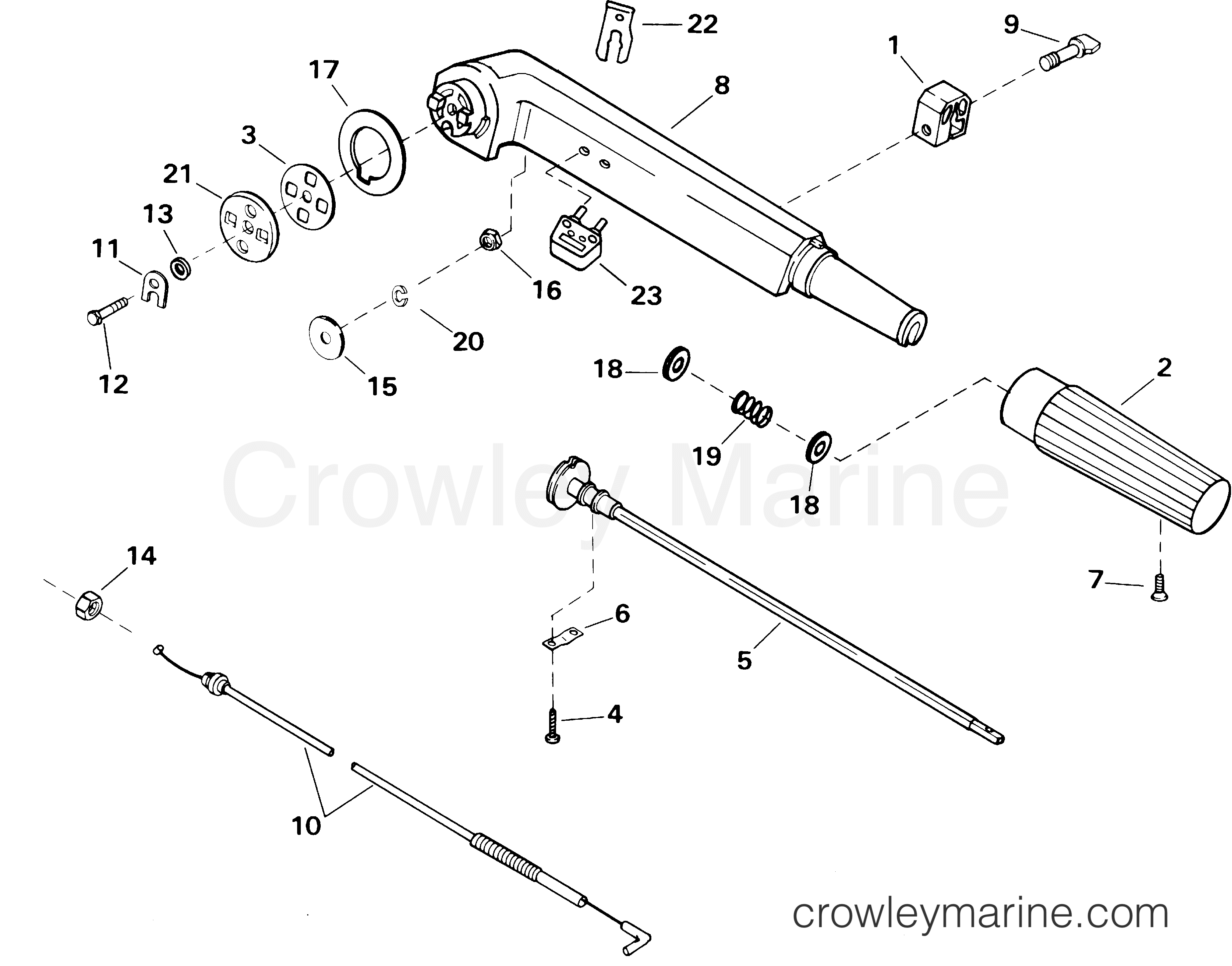 2000 Outboard 4 - J4RSSM - TILLER ARM