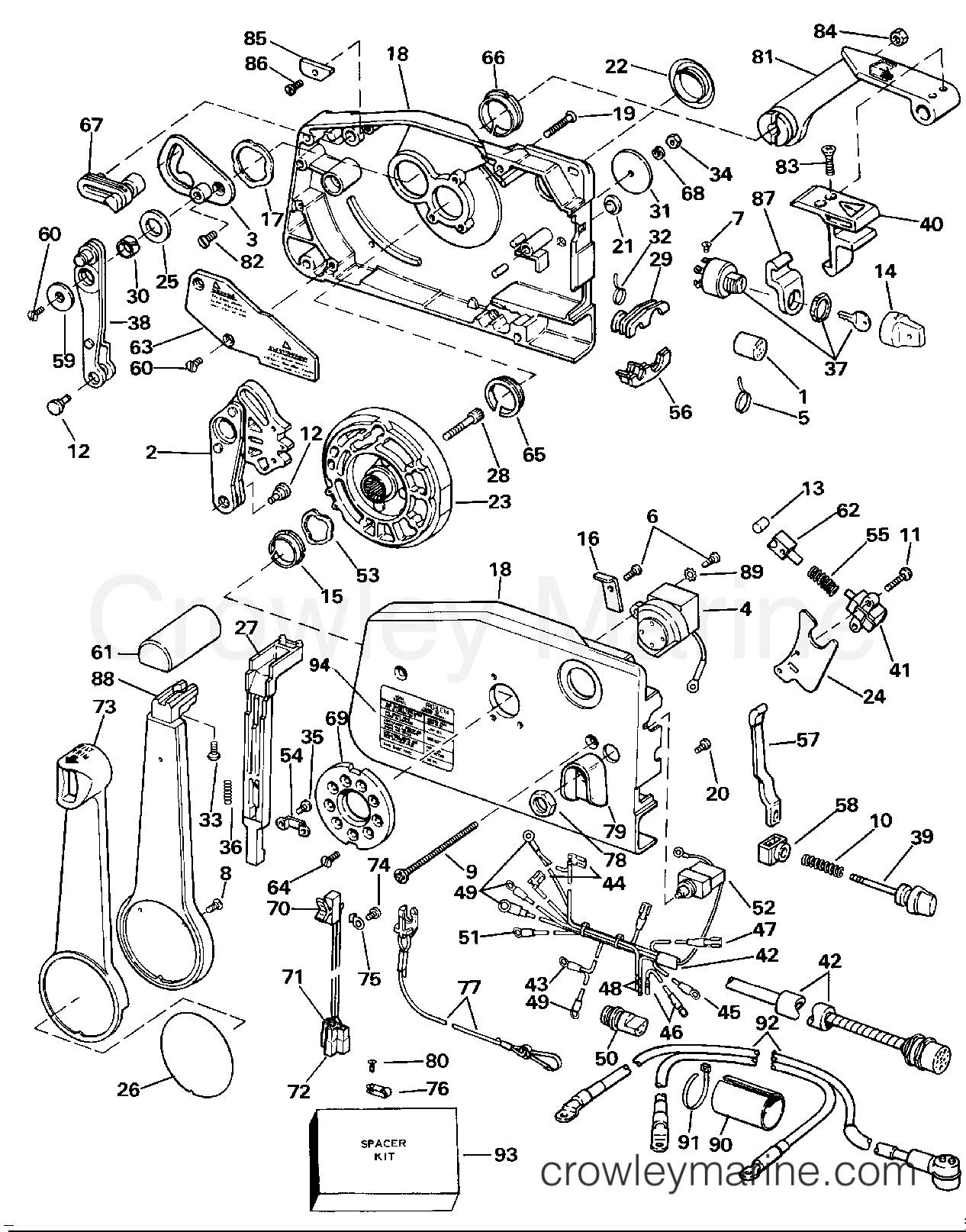 1989 Outboard 300 - J300PLCEM - REMOTE CONTROL