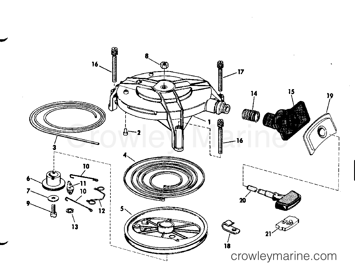 1979 Outboard 35 - 35EL79A - REWIND STARTER