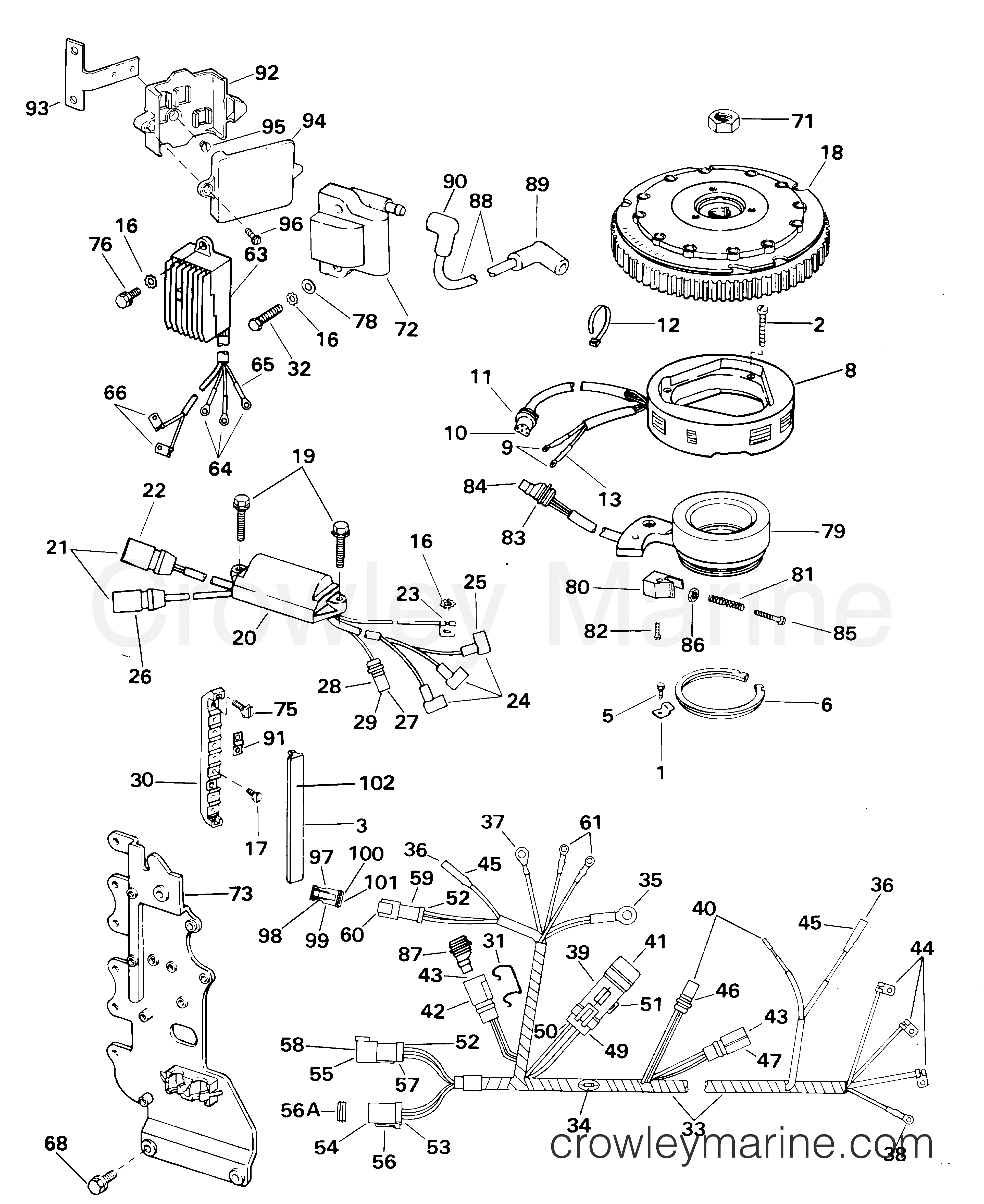 2001 Outboard 65 - J65WELSIR - IGNITION SYSTEM