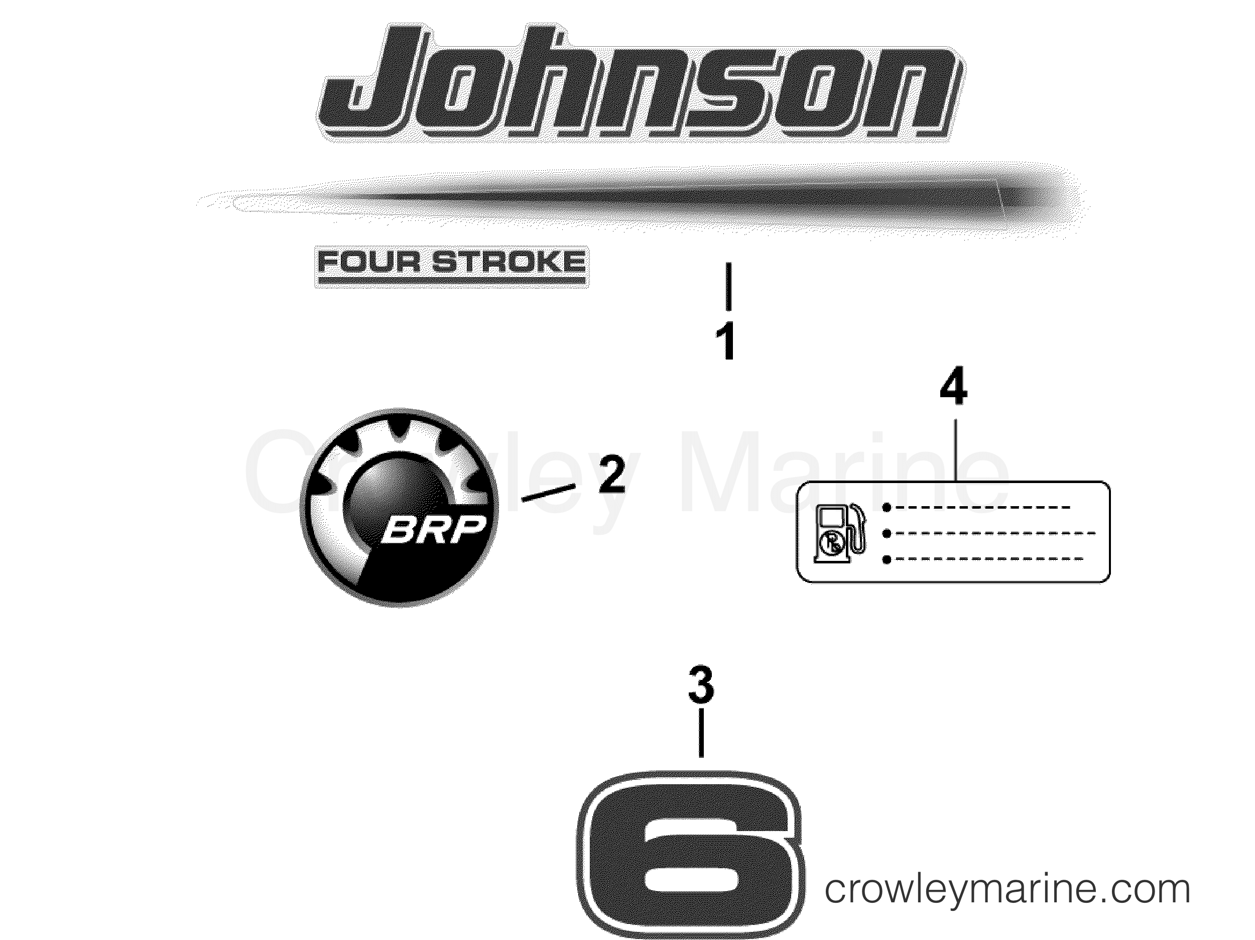 2007 Outboard 6 - J6RL4SUR - DECALS
