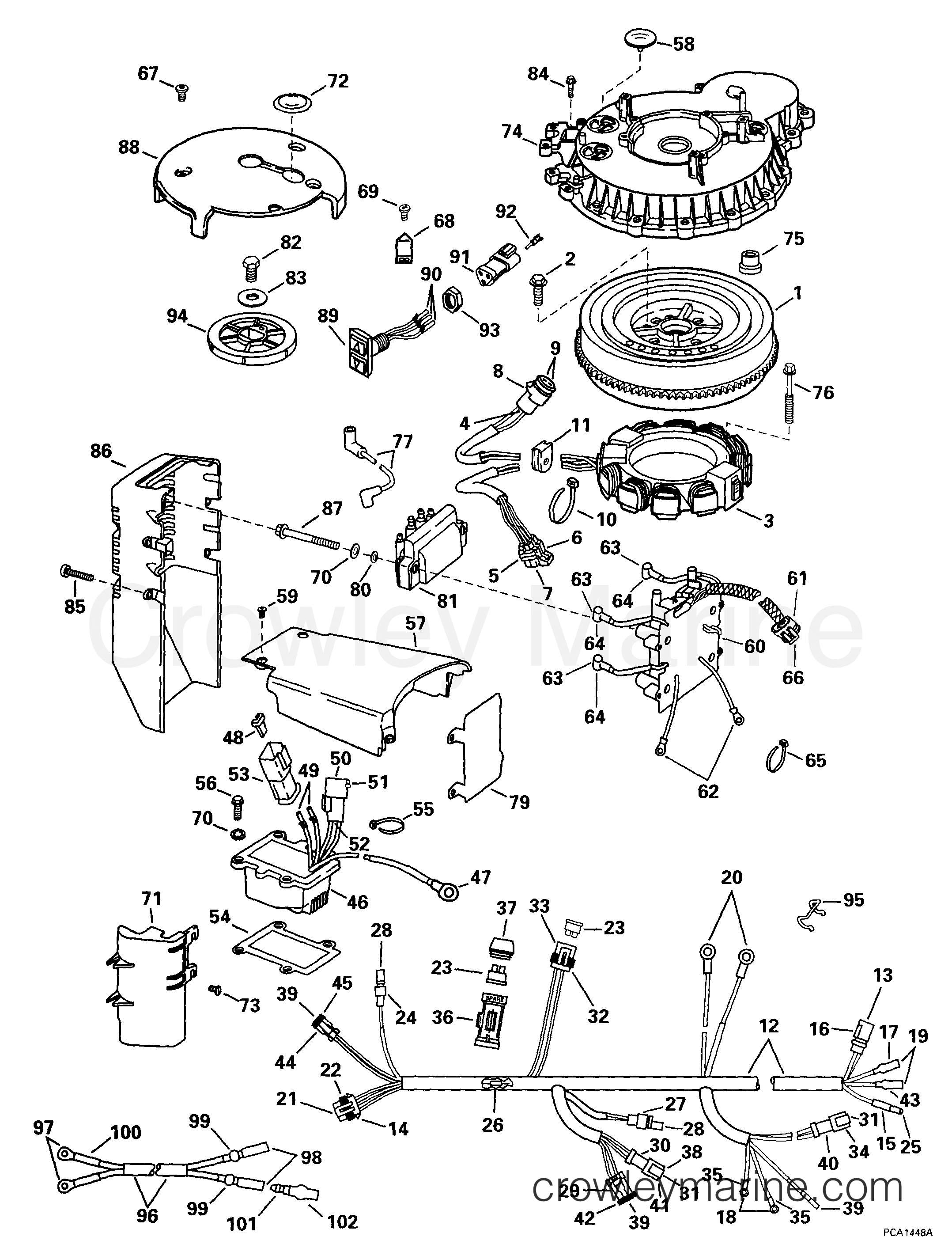 1999 Outboard 100 - J100WPXEEC - IGNITION SYSTEM