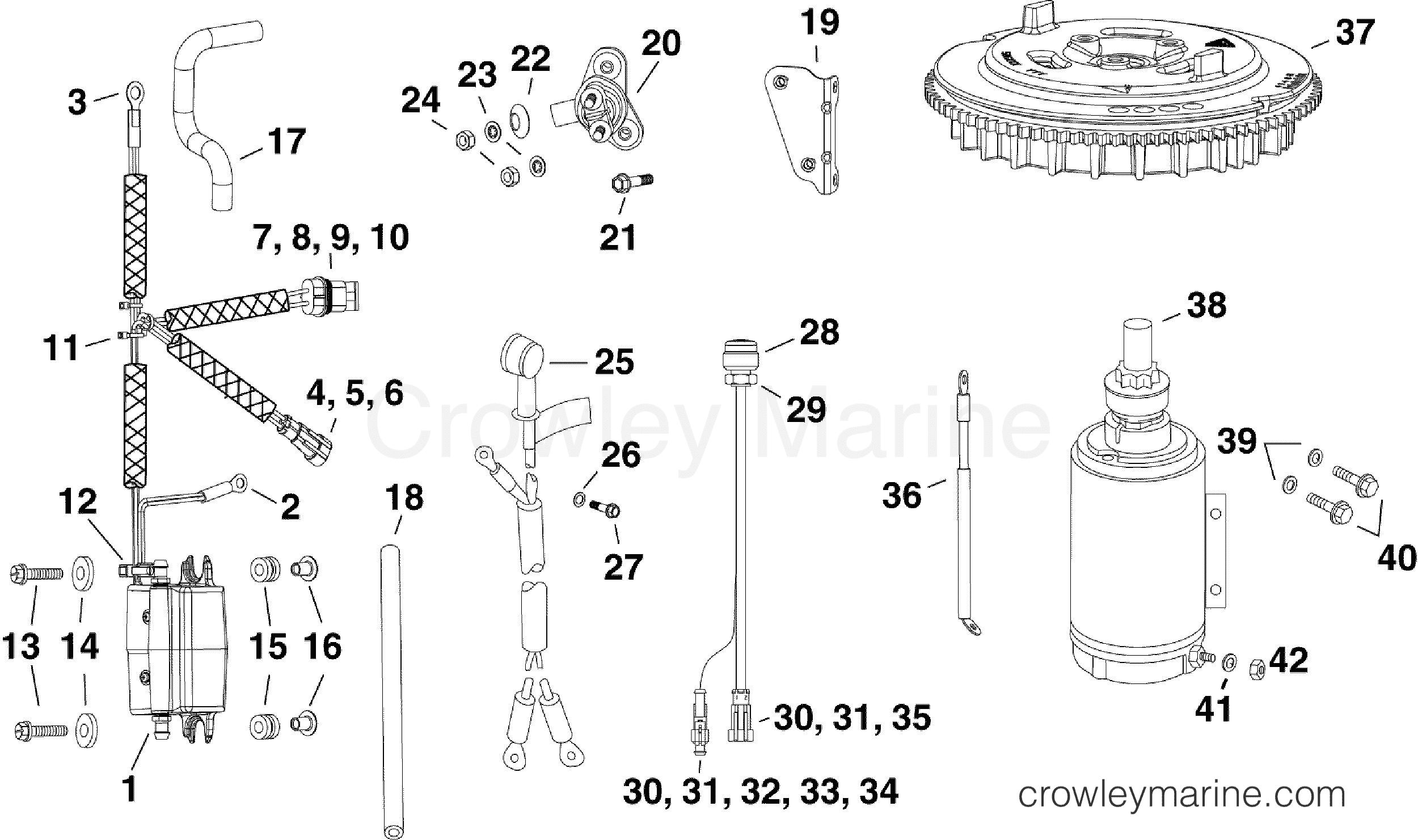 2011 Rigging Accessories - ELECTRICAL - ELECTRIC START KIT - 25, 30 HP (E-TEC)