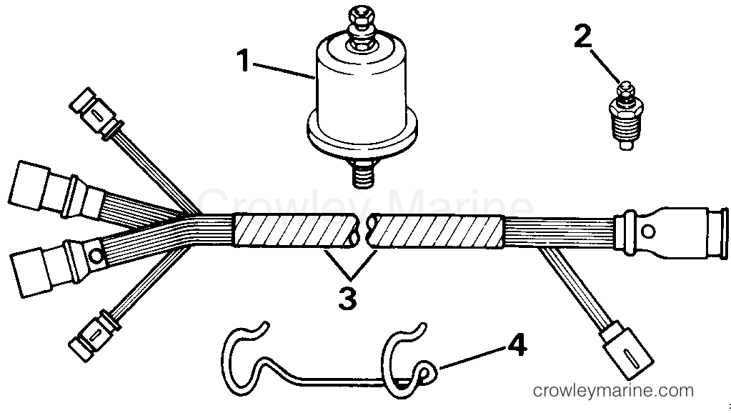 1993 Rigging OMC Stern Drive - All Models - SECOND STATION CONNECTOR-INSTRUMENTS & TRIM CABLE