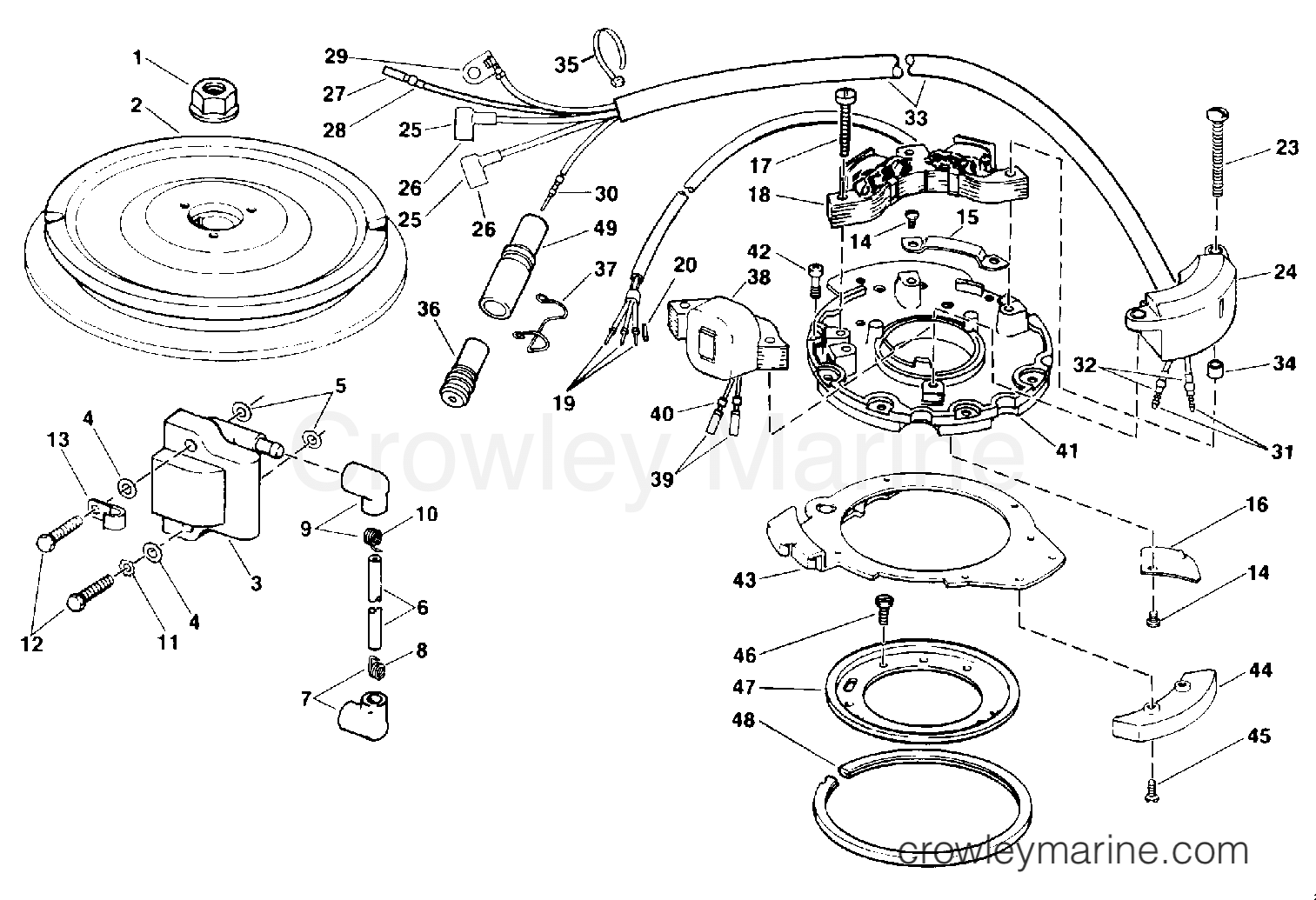 1990 Outboard 25 - J25RWLESA - IGNITION