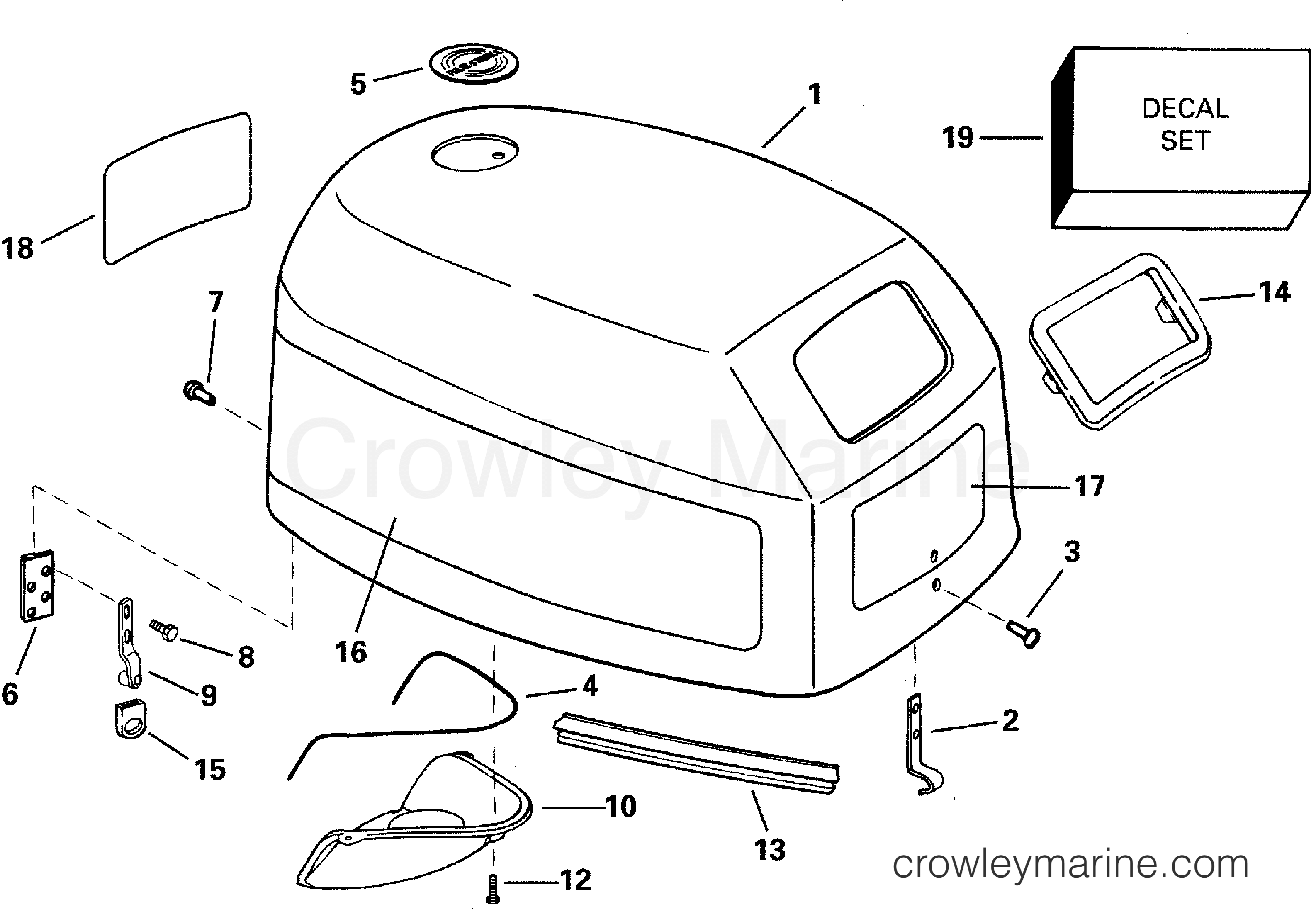 2001 Evinrude Outboards 10 - E10EL4SID - ENGINE COVER section