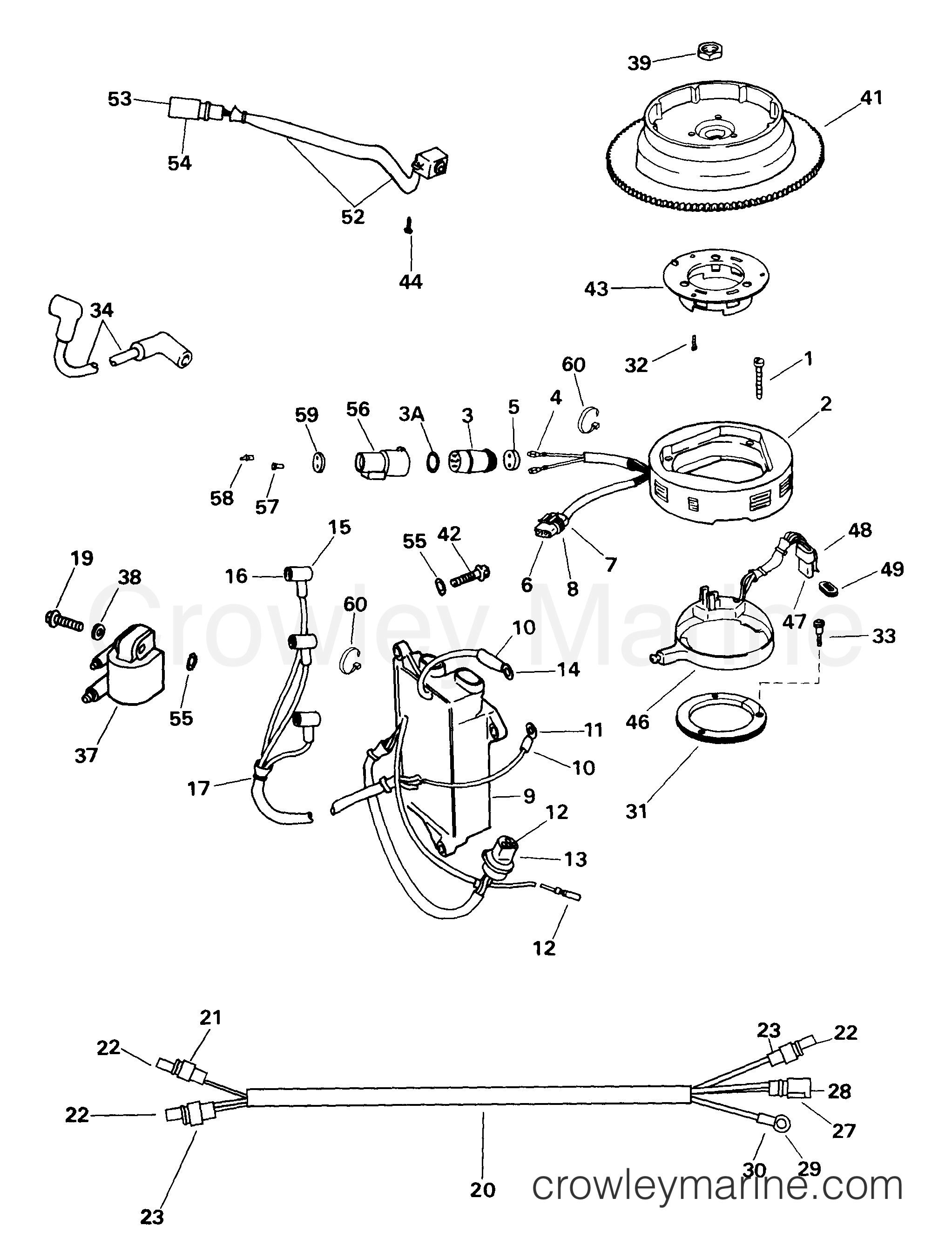 1999 Outboard 35 - J35PL3EEM - IGNITION SYSTEM -- R, RL