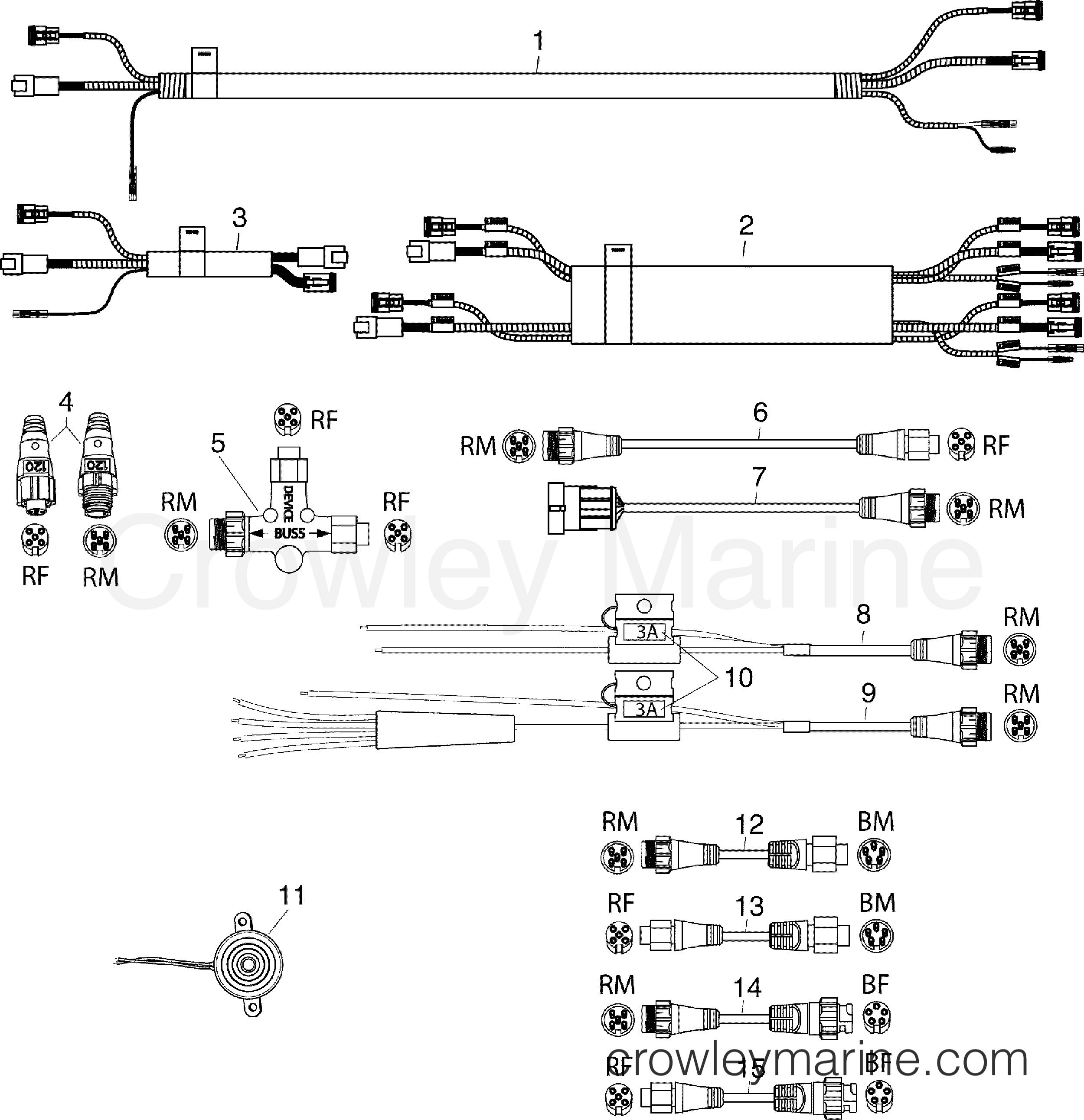 2005-2010 Rigging Accessories - Instruments - HARNESSES & CONNECTORS - I-COMMAND