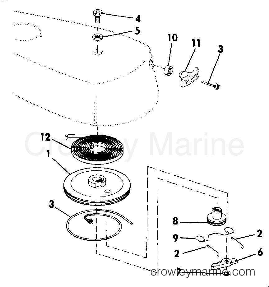 1990 Outboard 1.2 - JCO-ESE - REWIND STARTER