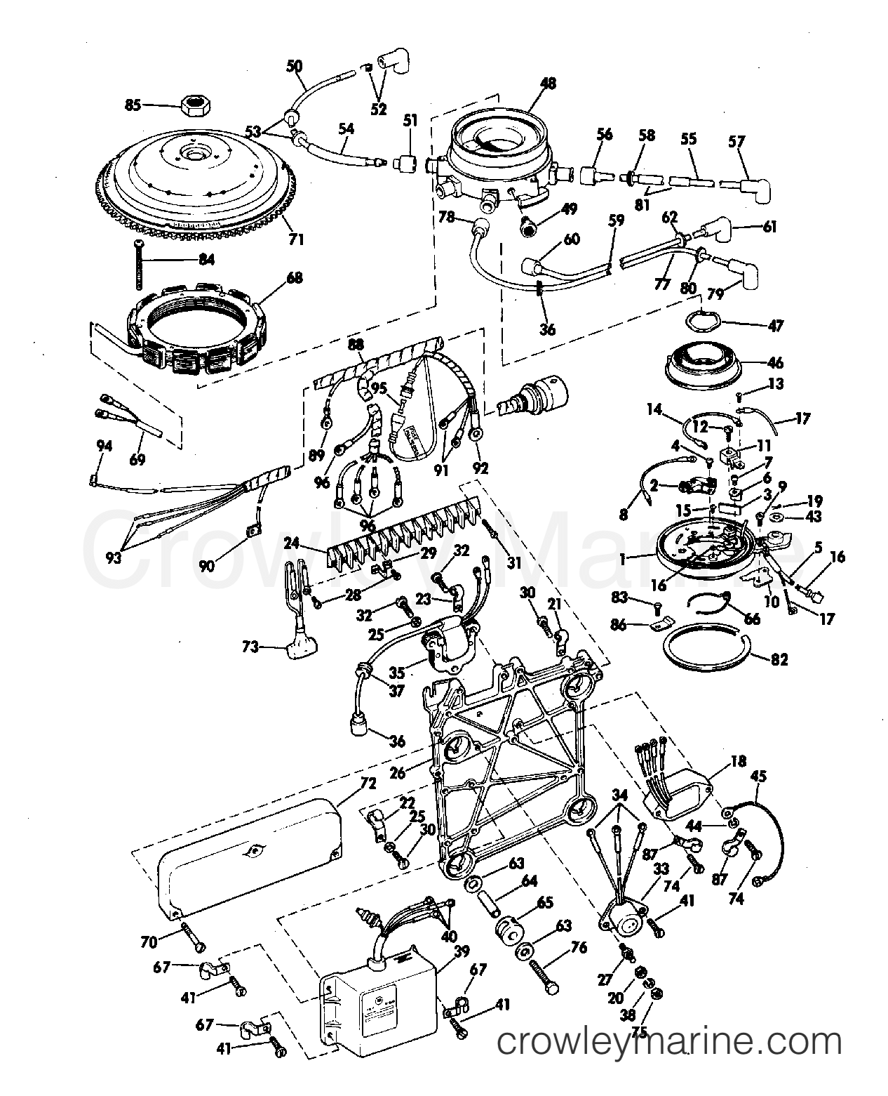 1971 Outboard 100 - 100ESL71A - IGNITION SYSTEM