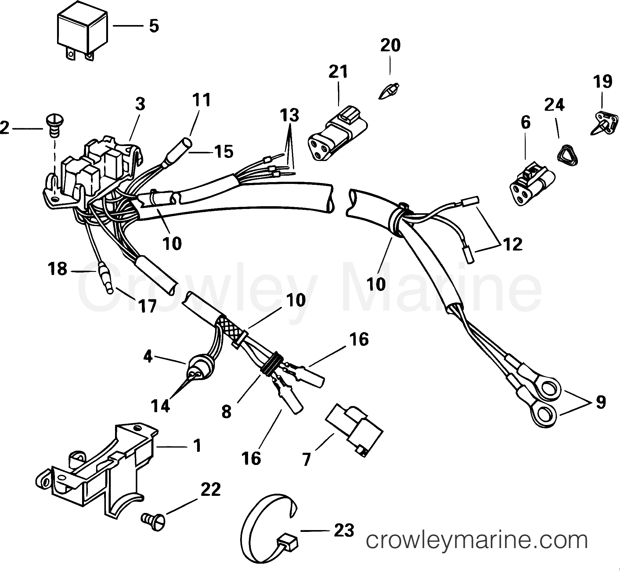 2001 Evinrude Outboards 105 - E105WELSIF POWER TRIM/TILT ELECTRICAL section
