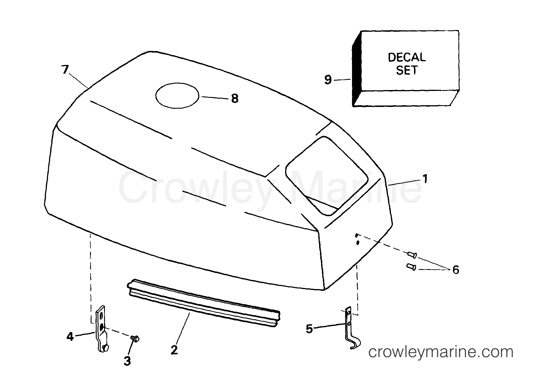 1999 Outboard 15 - J15ELEEA - ENGINE COVER