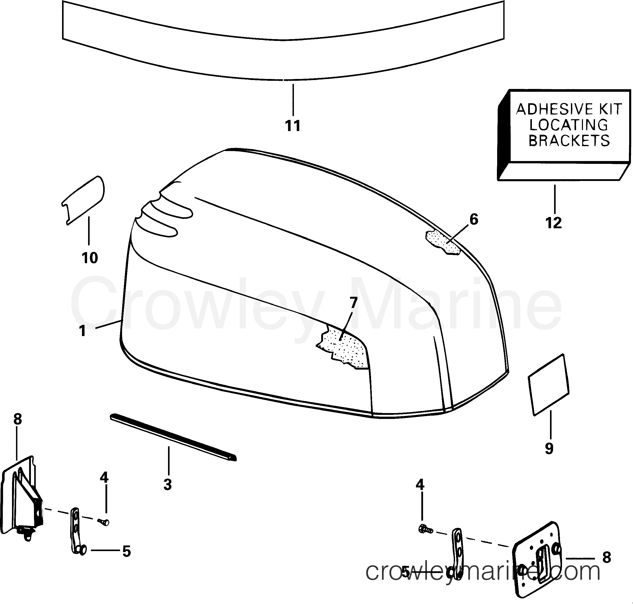 2001 Outboard 105 - E105WRYSIF - ENGINE COVER
