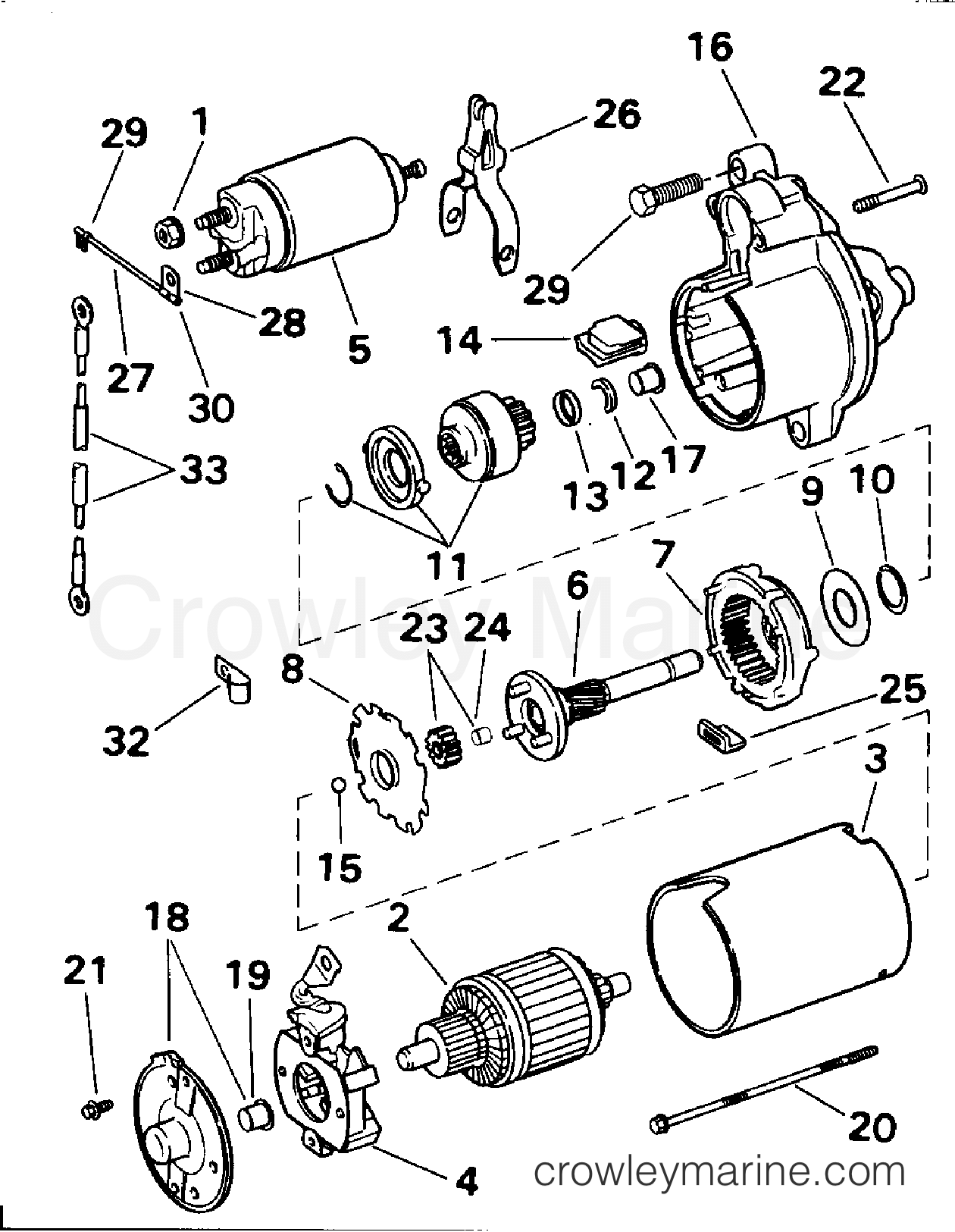 1993 Stern Drive 5.8 - 584APLJVB - STARTER