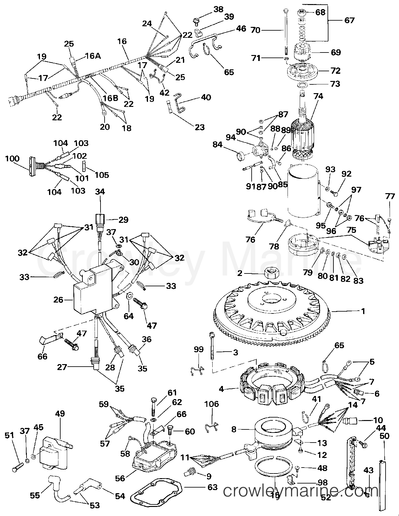 1990 Outboard 150 - J150CXESB - IGNITION SYSTEM - 175 MODELS