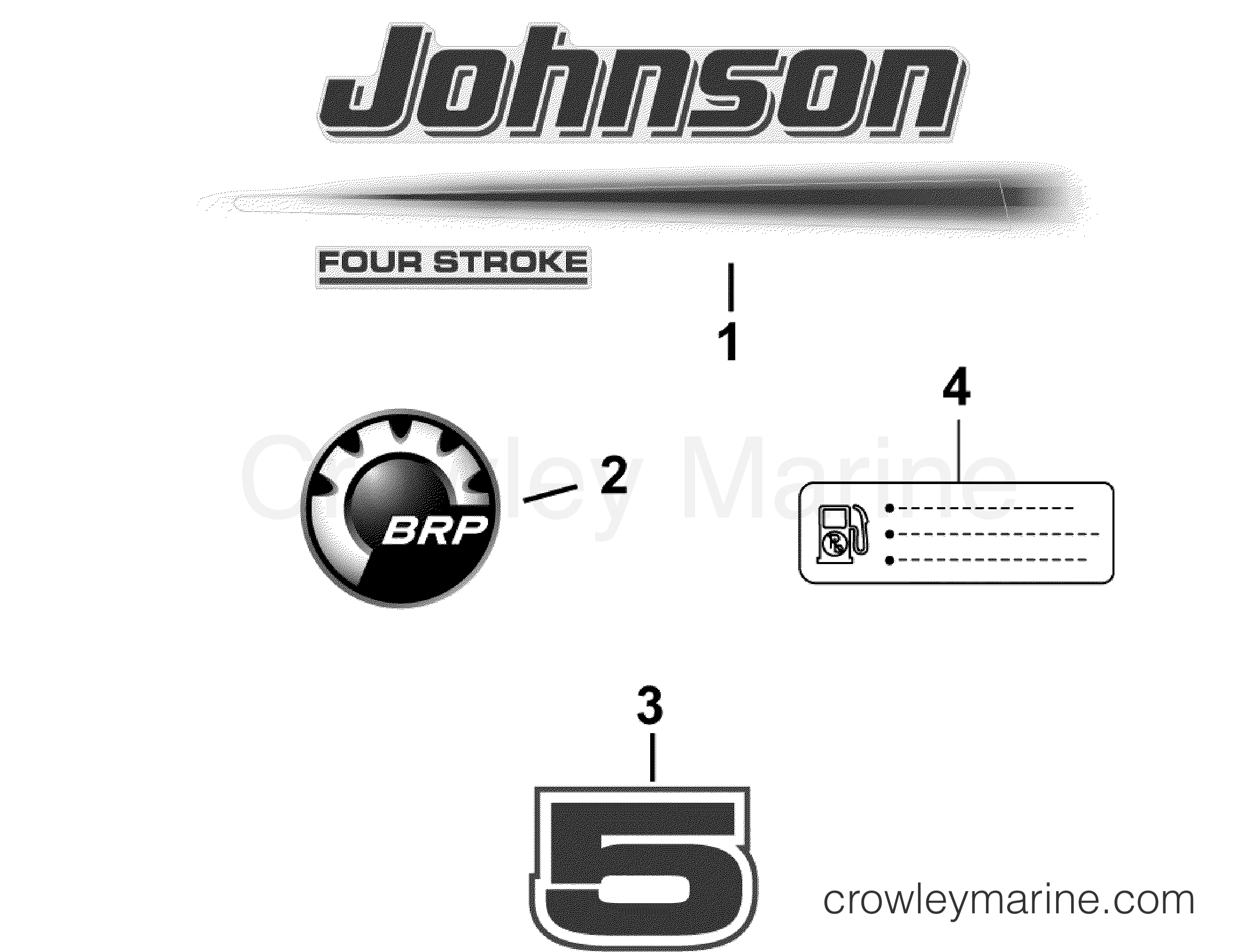 2007 Outboard 5 - J5RL4SUM - DECALS