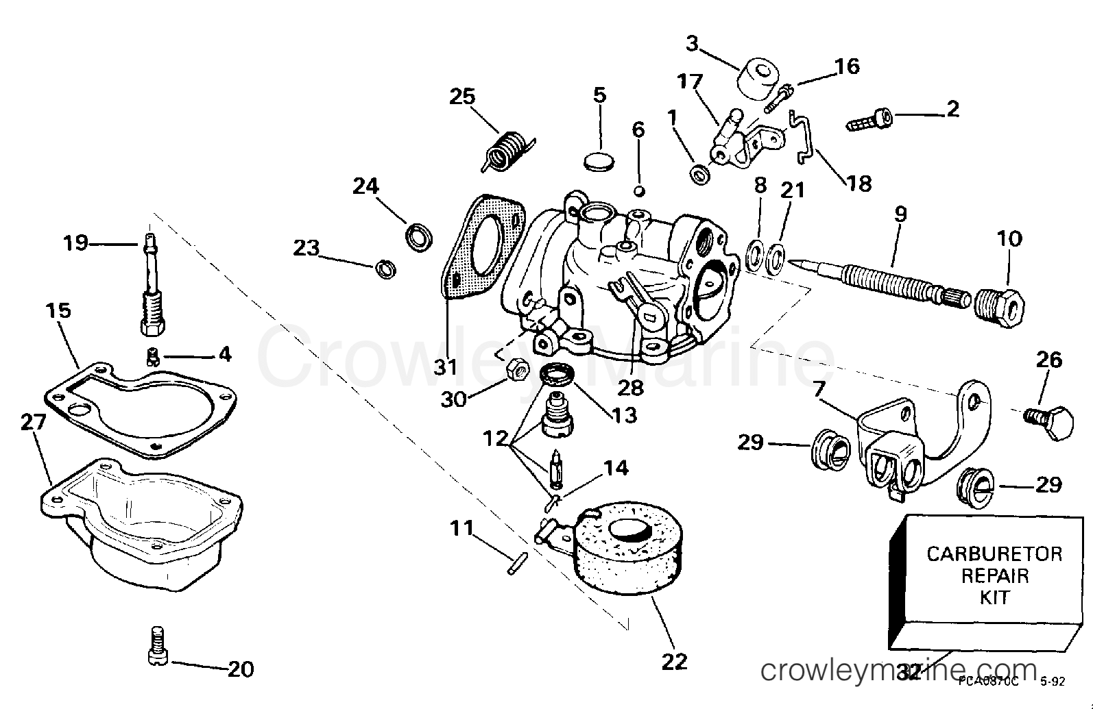 1994 Outboard 4 - J4RDHERE - CARBURETOR