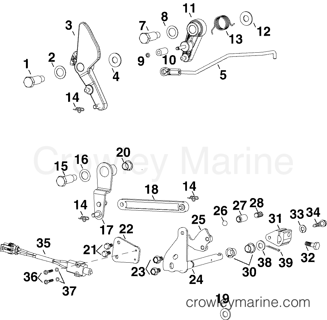 2005 Outboard 60 - E60WDRYSOS - THROTTLE & SHIFT LINKAGE