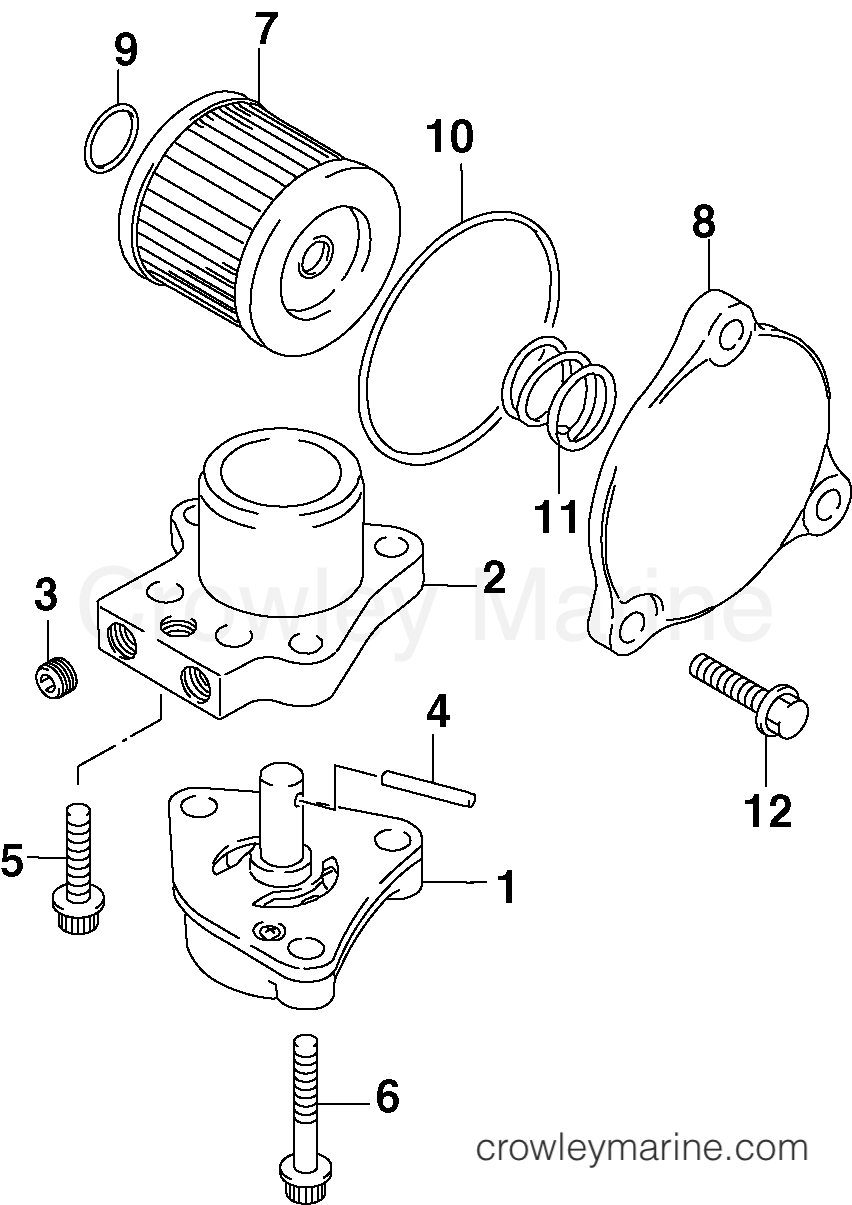 2004 Outboard 10 - J10EL4SRC - OIL PUMP