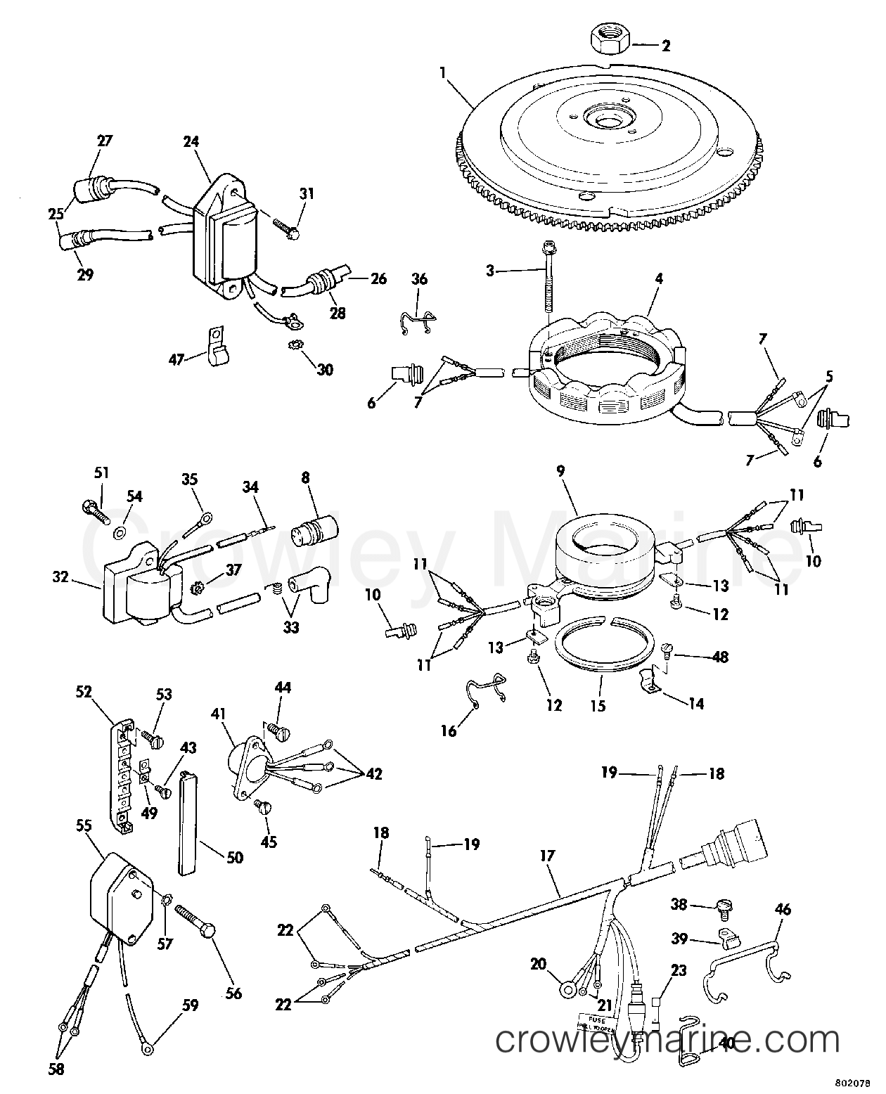 1980 Outboard 200 - E200TRXCSF - IGNITION SYSTEM