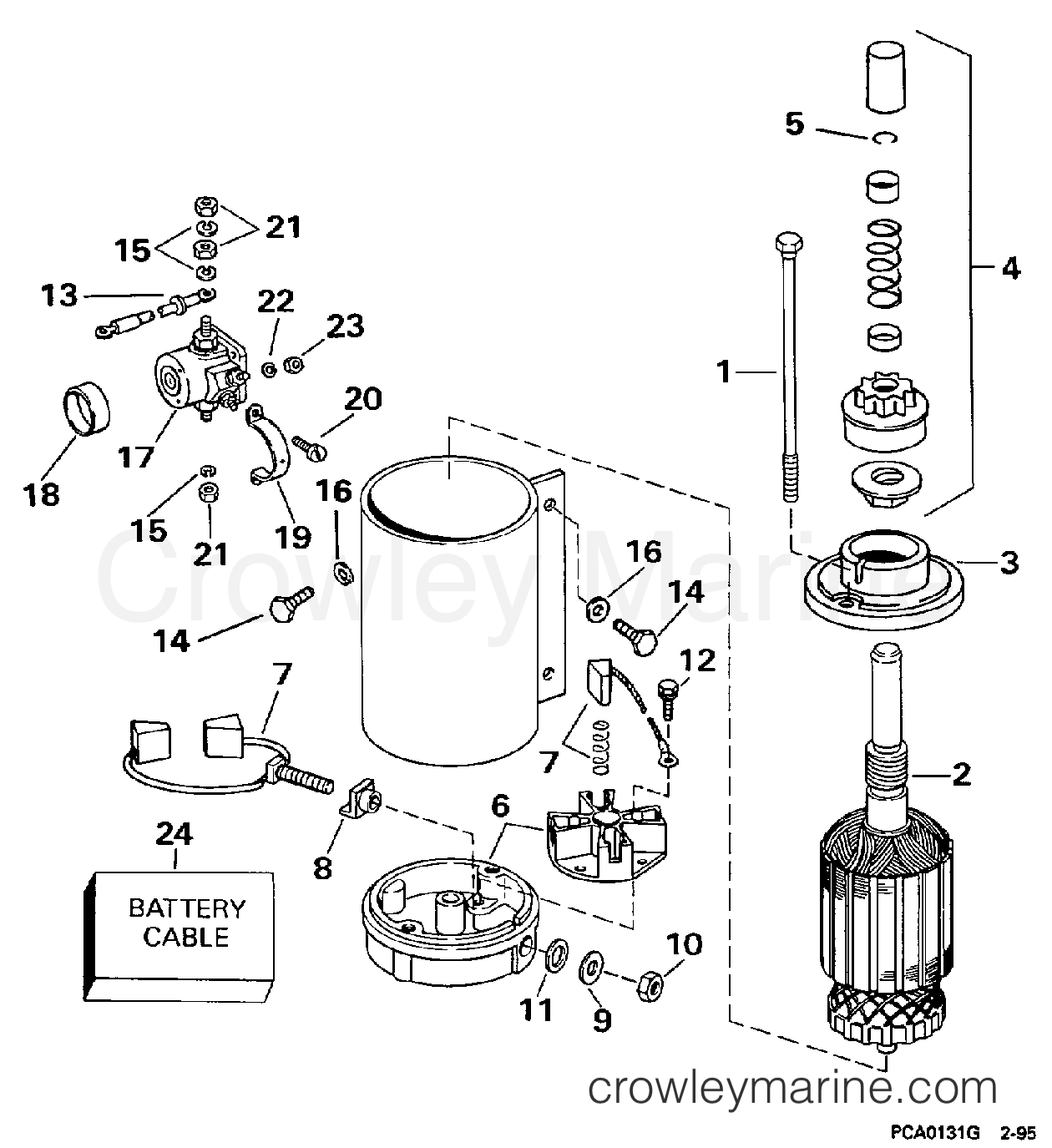 1997 Outboard 50 - J50DTLEUR - ELECTRIC STARTER