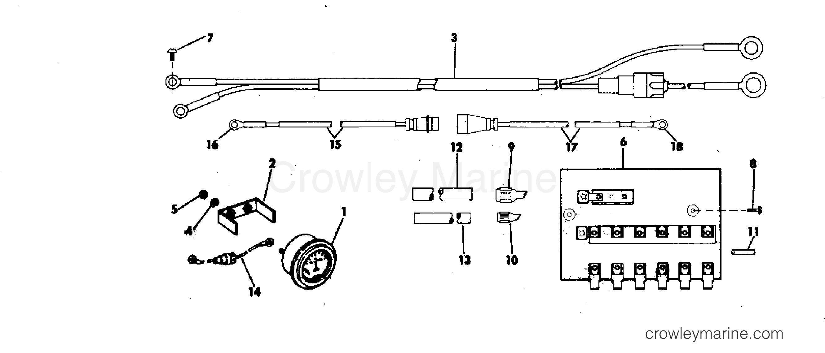 1973 Rigging Accessories - Electrical System - AMMETER & FORWARD POWER CABLE KIT 17'