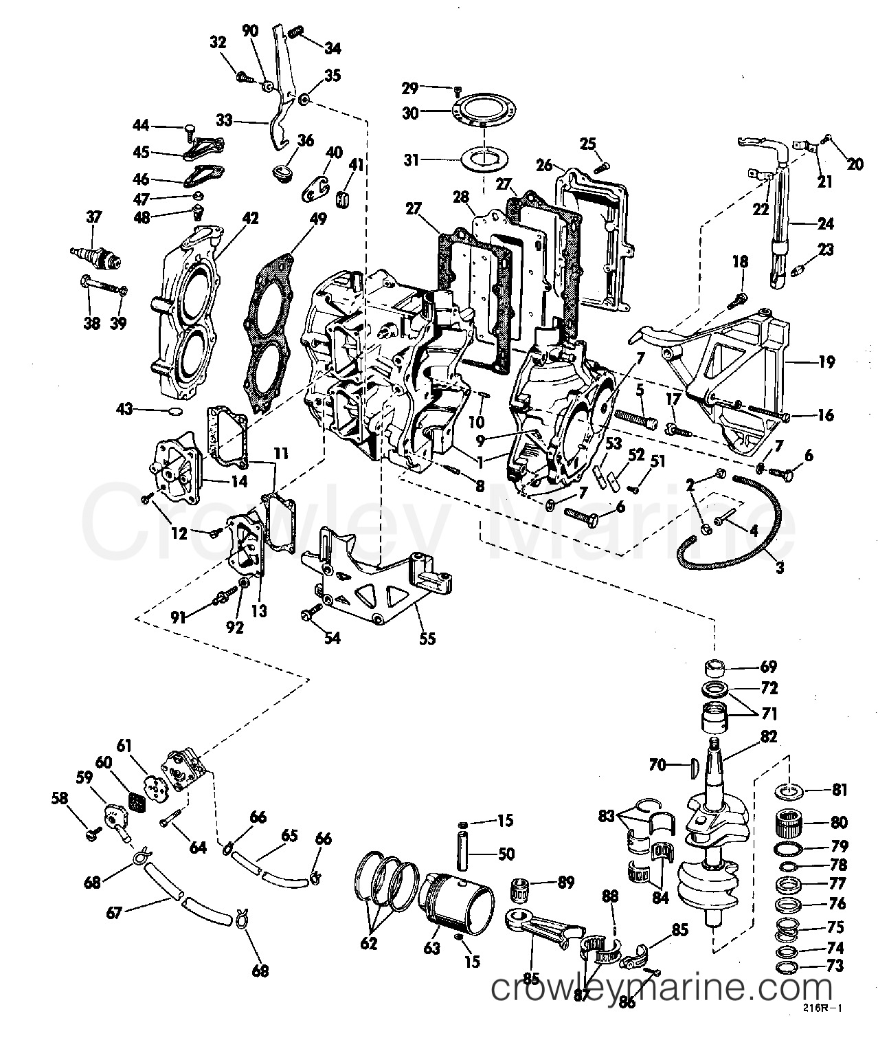 1968 Outboard 20 - FD-22E - POWERHEAD GROUP