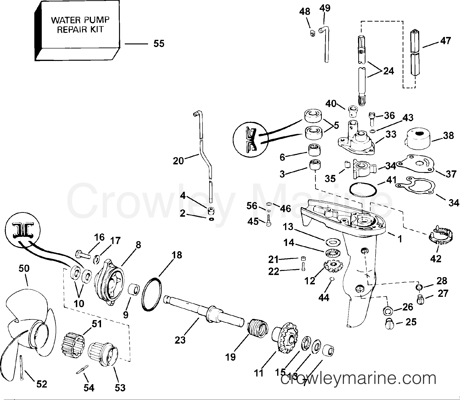 2002 Outboard 3.5 - J3RSNF - GEARCASE